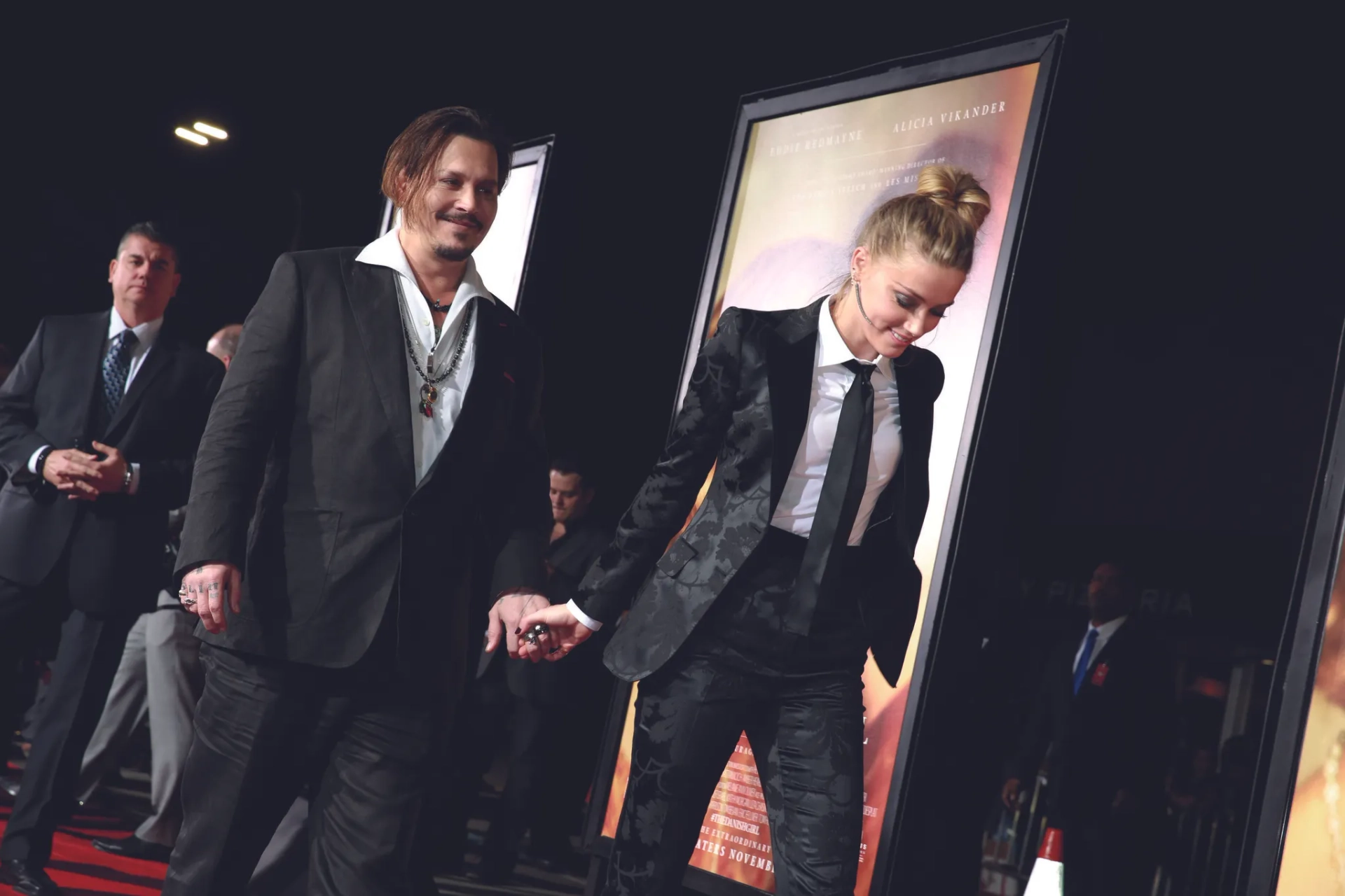 Johnny Depp and Amber Heard at an event for The Danish Girl (2015)