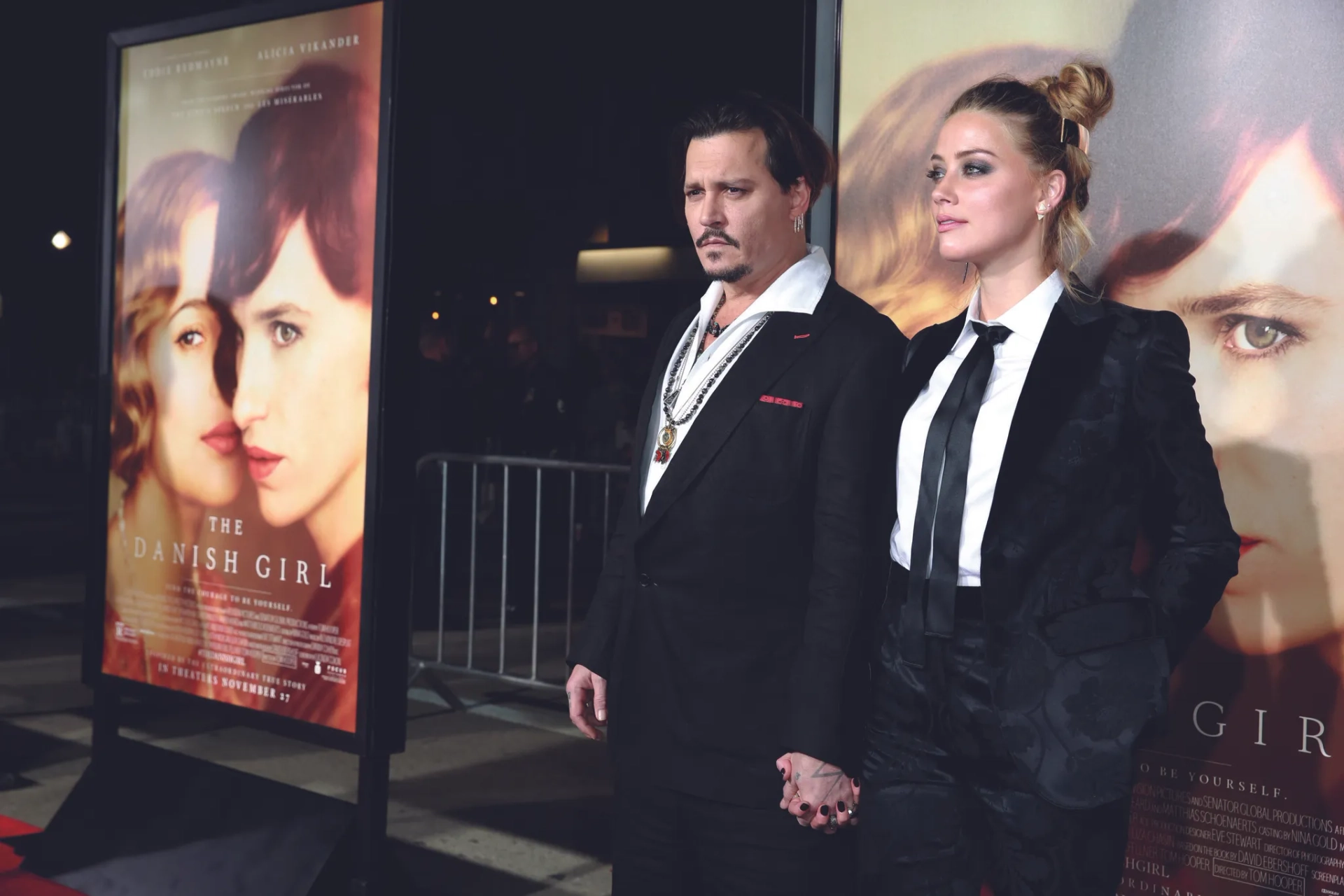 Johnny Depp and Amber Heard at an event for The Danish Girl (2015)