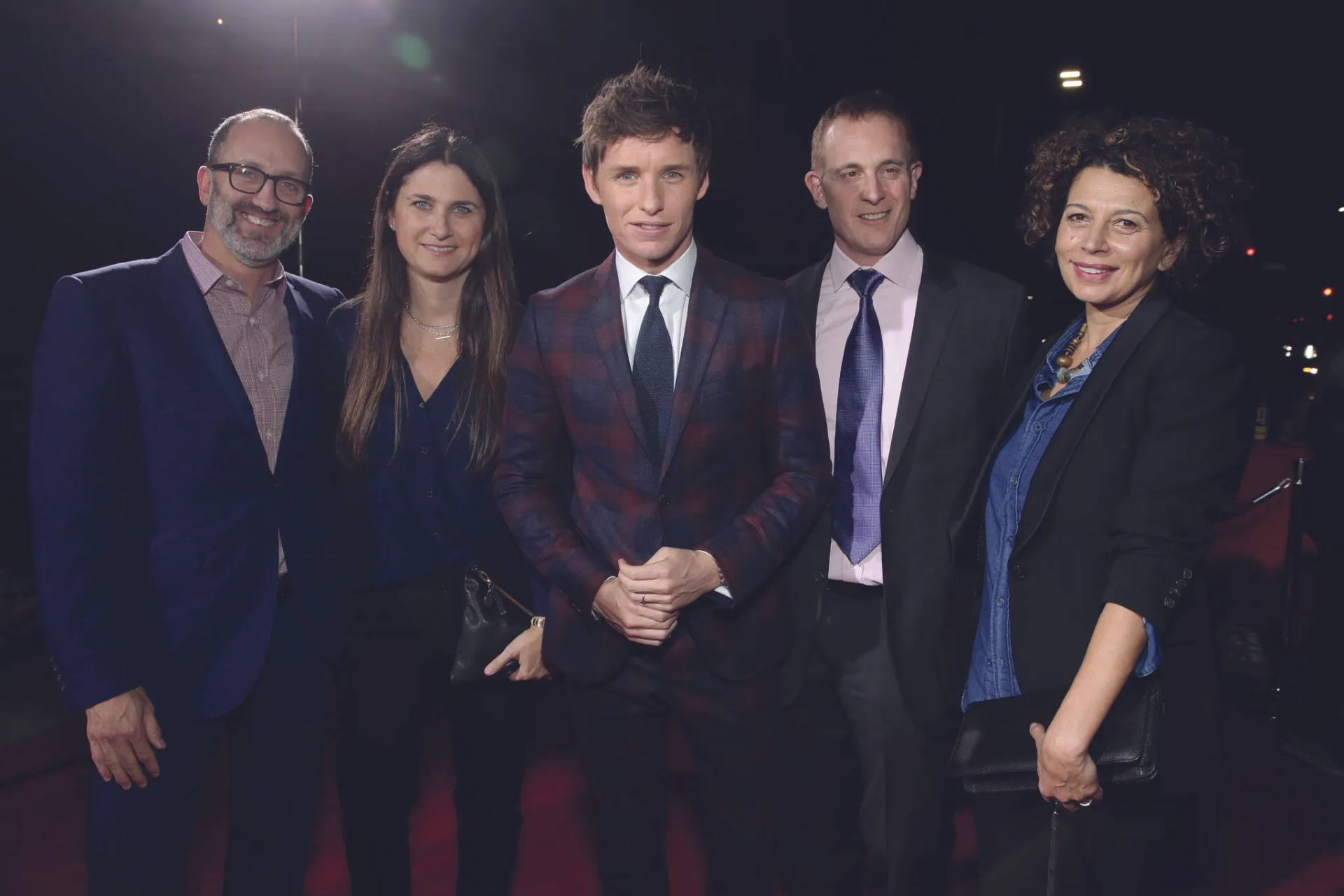 Liza Chasin, Jimmy Horowitz, Donna Langley, Peter Schlessel, and Eddie Redmayne at an event for The Danish Girl (2015)