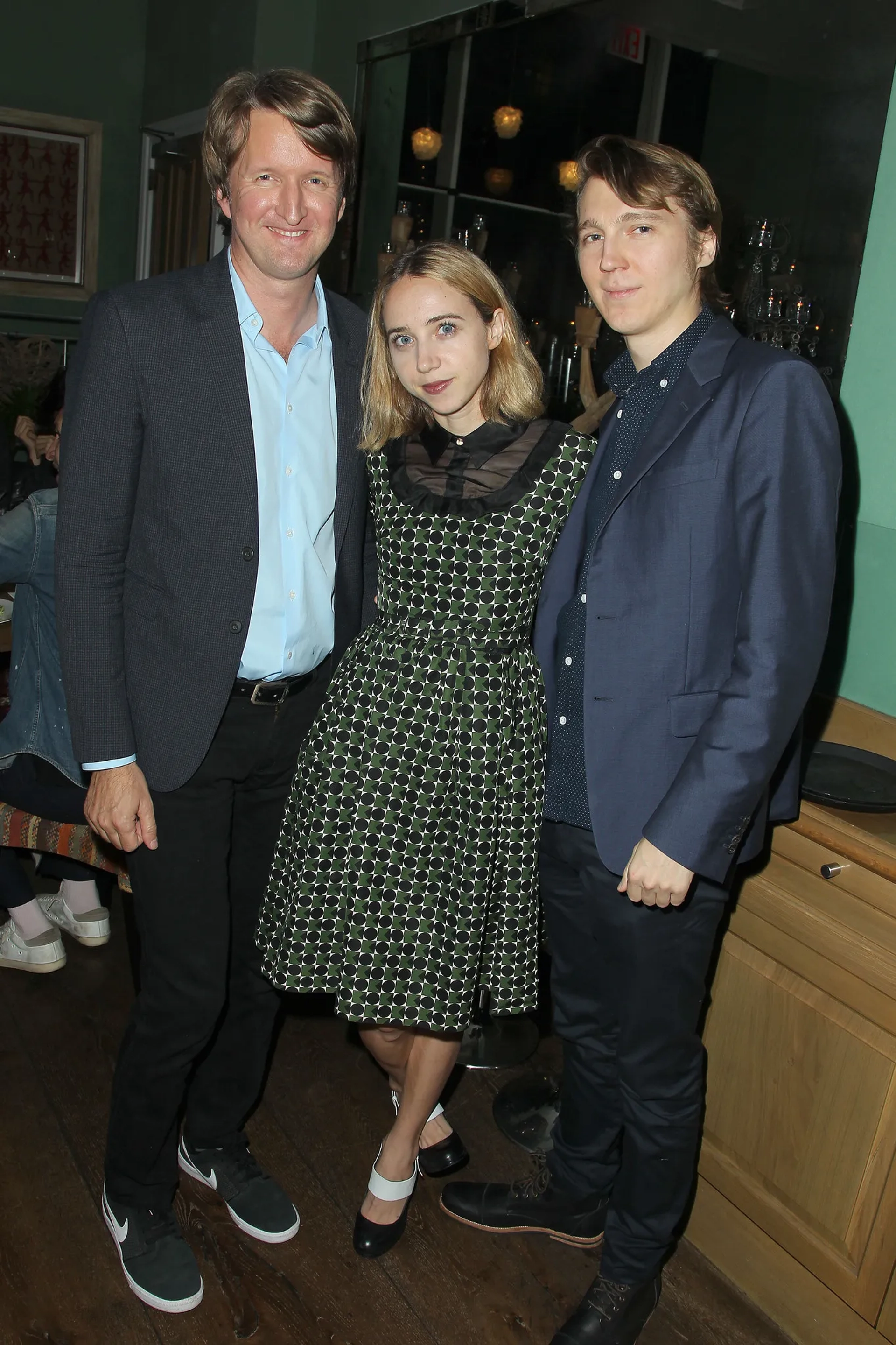 Paul Dano, Tom Hooper, and Zoe Kazan at an event for The Danish Girl (2015)