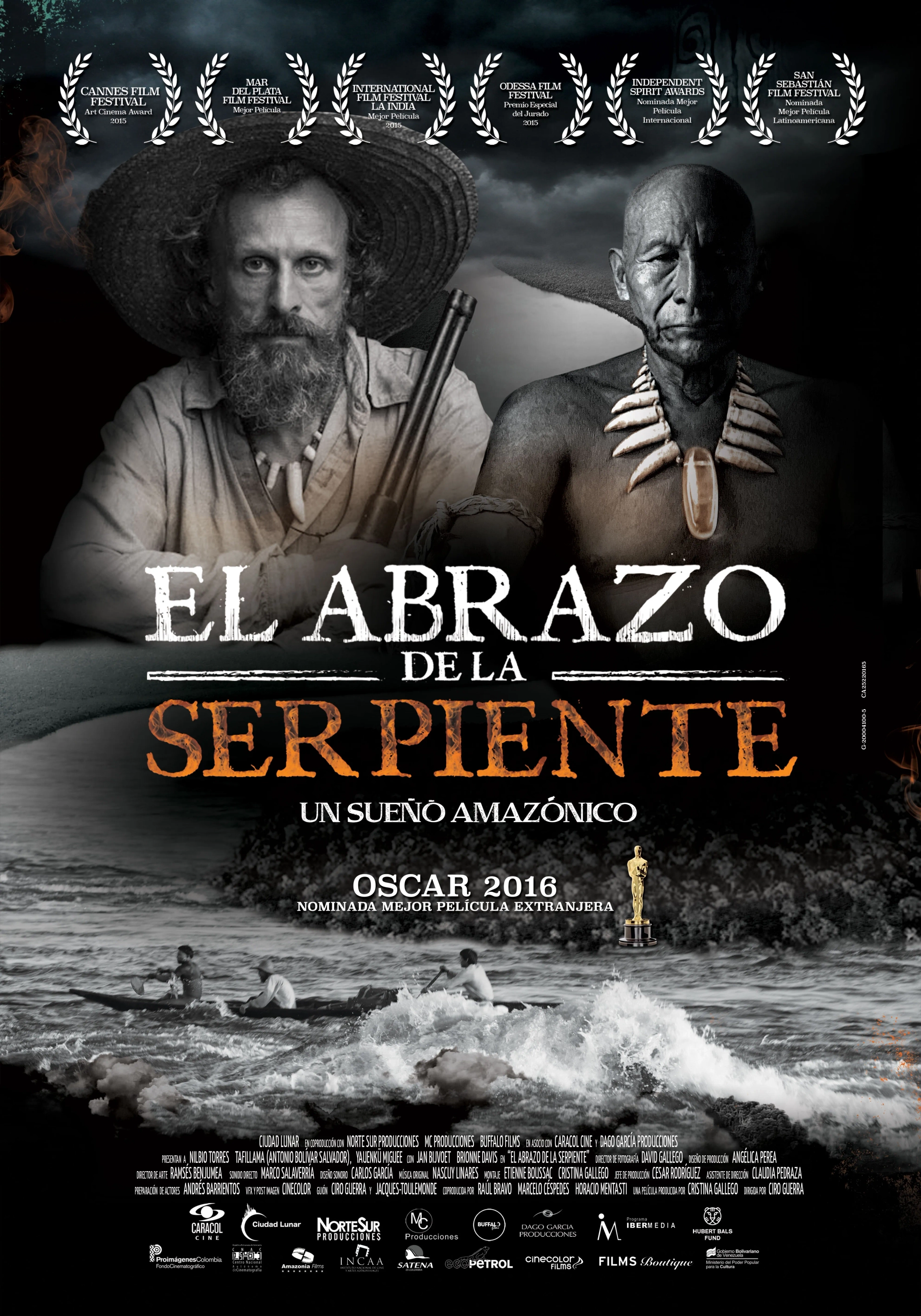 Jan Bijvoet and Antonio Bolívar in Embrace of the Serpent (2015)