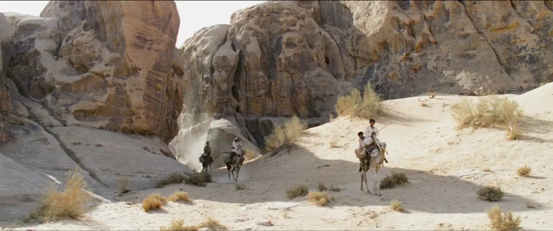 Jack Fox, Jacir Eid Al-Hwietat, Hussein Salameh Al-Sweilhiyeen, and Marji Audeh in Theeb (2014)