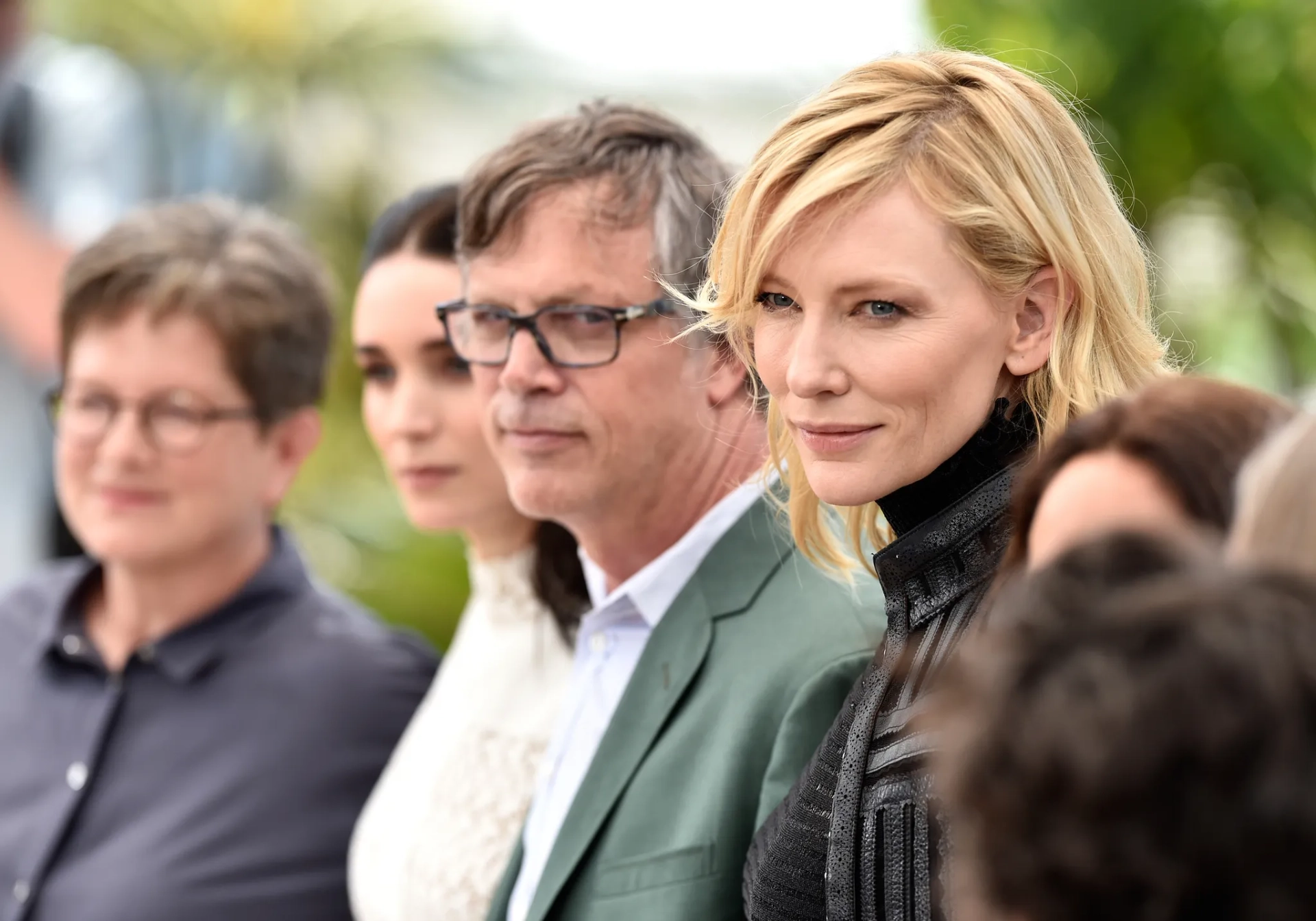 Cate Blanchett, Todd Haynes, Phyllis Nagy, and Rooney Mara at an event for Carol (2015)