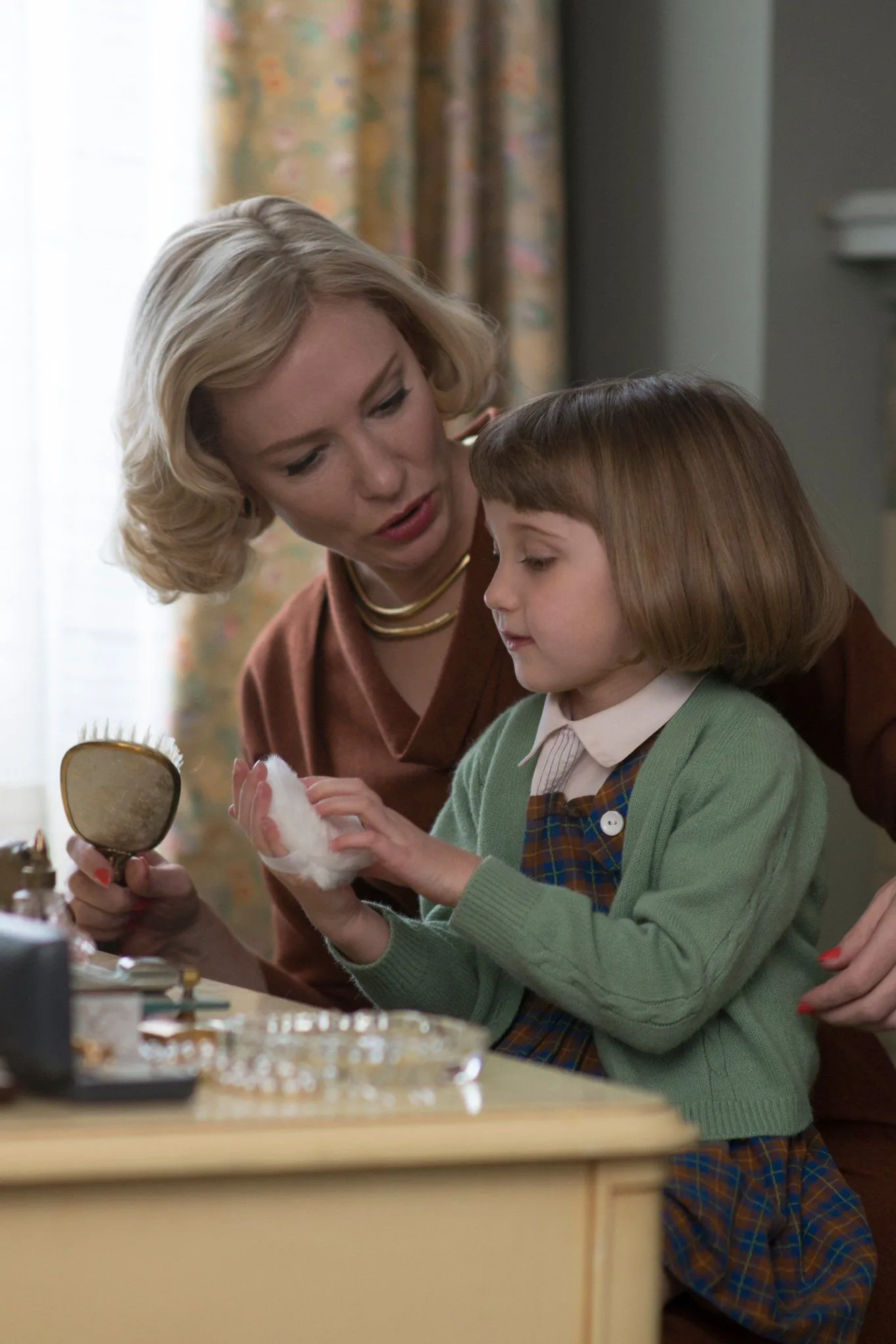 Cate Blanchett, Kk Heim, and Sadie Heim in Carol (2015)