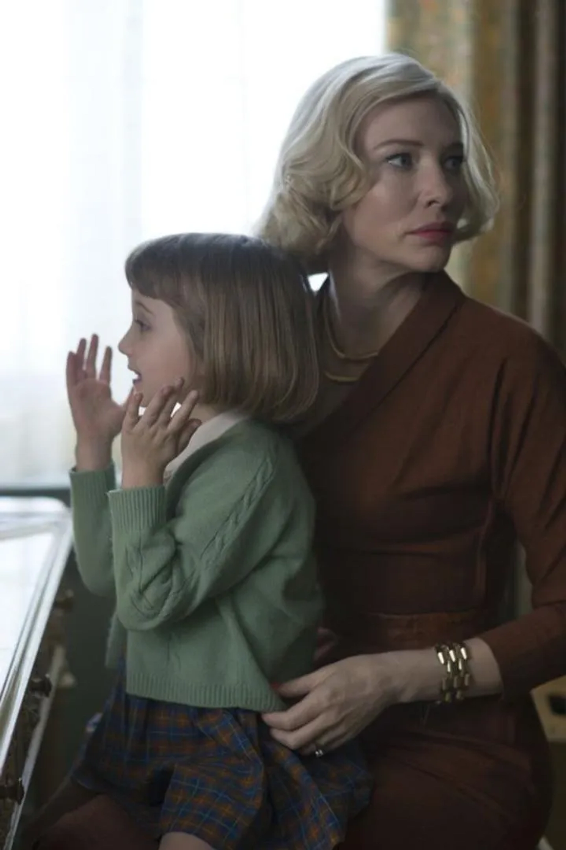 Cate Blanchett, Kk Heim, and Sadie Heim in Carol (2015)