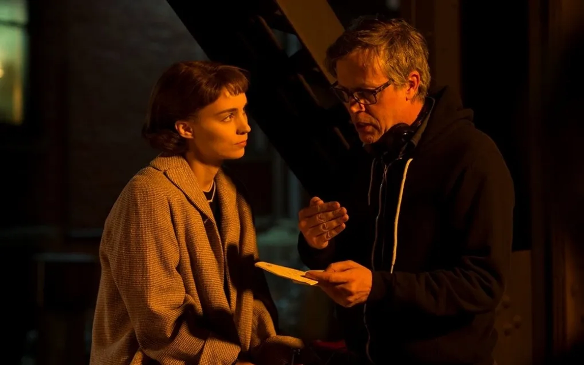 Todd Haynes and Rooney Mara in Carol (2015)