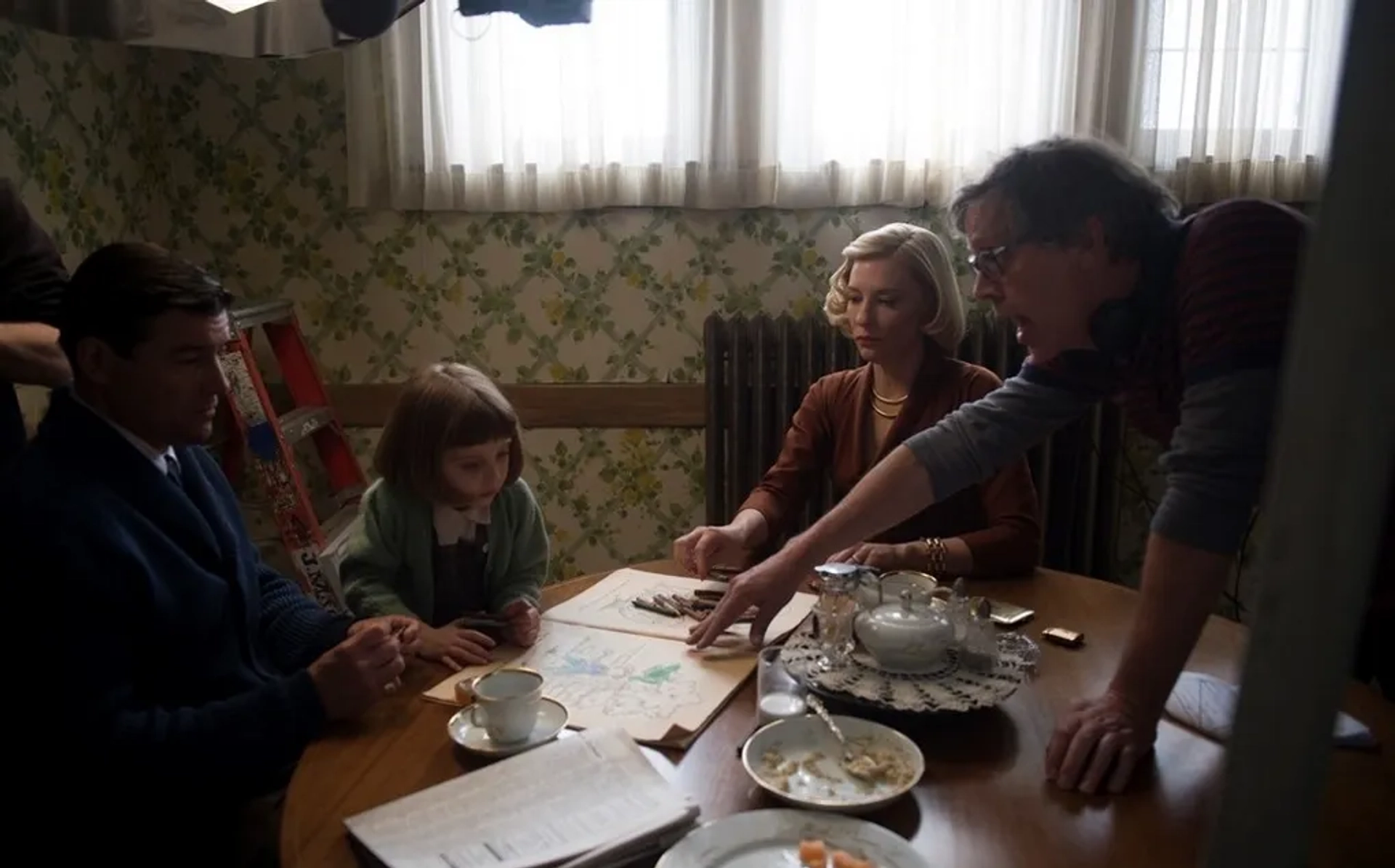 Cate Blanchett, Todd Haynes, Kyle Chandler, Kk Heim, and Sadie Heim in Carol (2015)