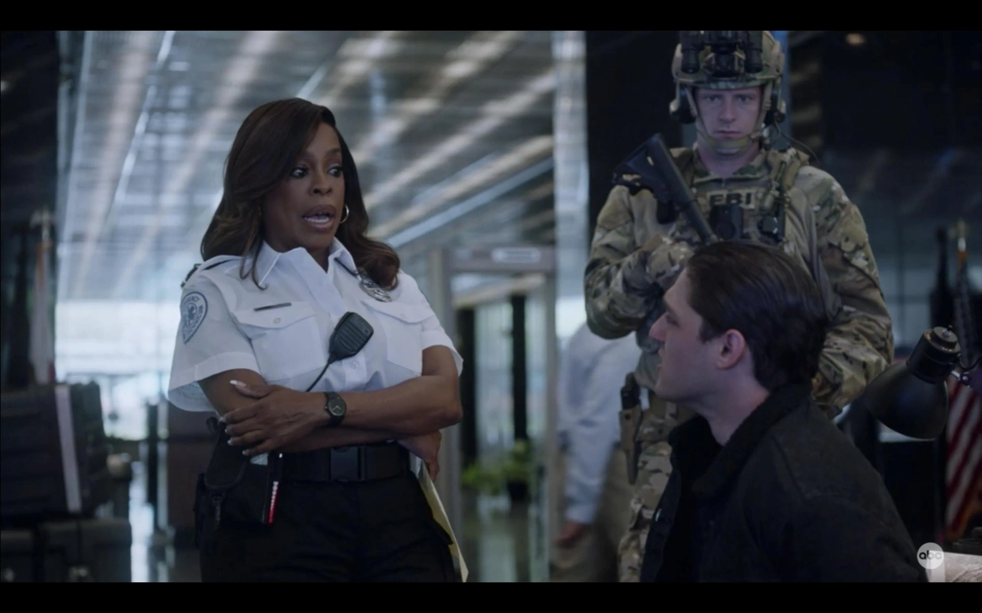 Niecy Nash and Edan Heymann in The Rookie: Feds (2022)