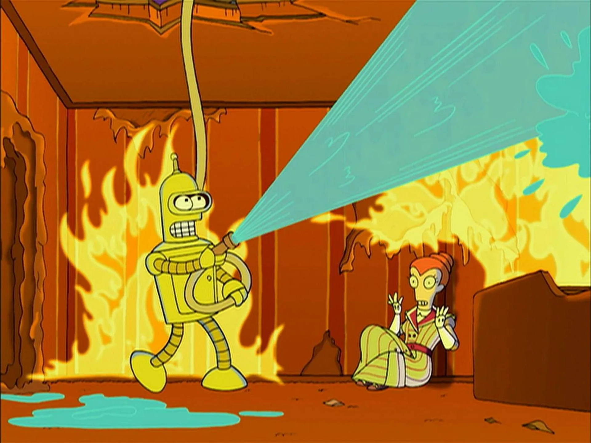 John DiMaggio and Tress MacNeille in Futurama (1999)