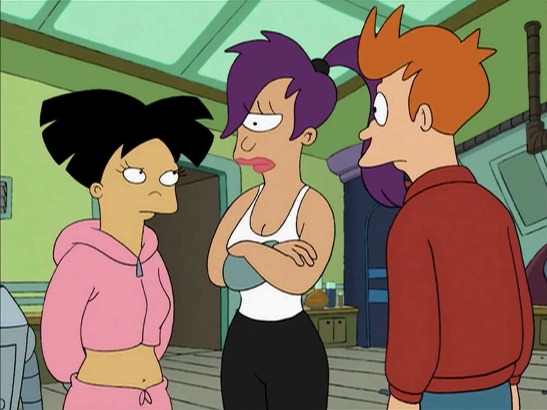 Katey Sagal, Lauren Tom, and Billy West in Futurama (1999)