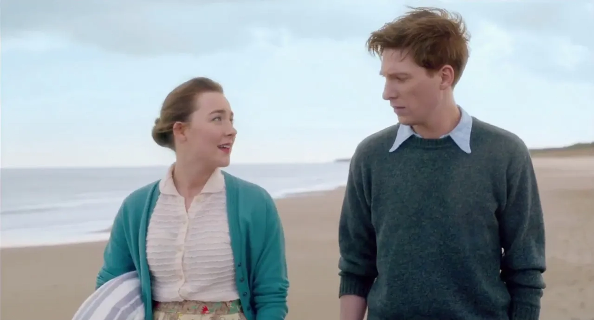 Saoirse Ronan and Domhnall Gleeson in Brooklyn (2015)