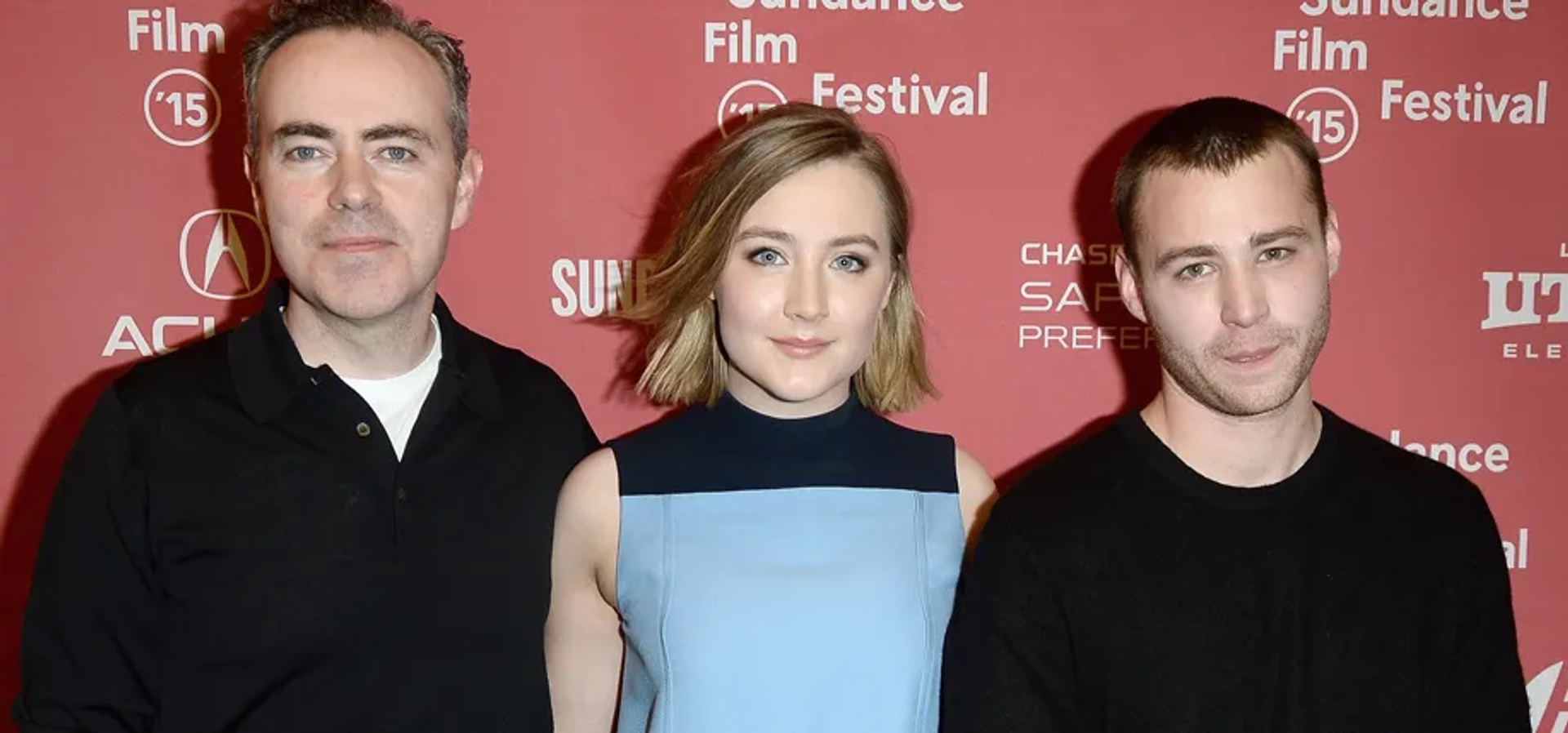 John Crowley, Saoirse Ronan, and Emory Cohen at an event for Brooklyn (2015)