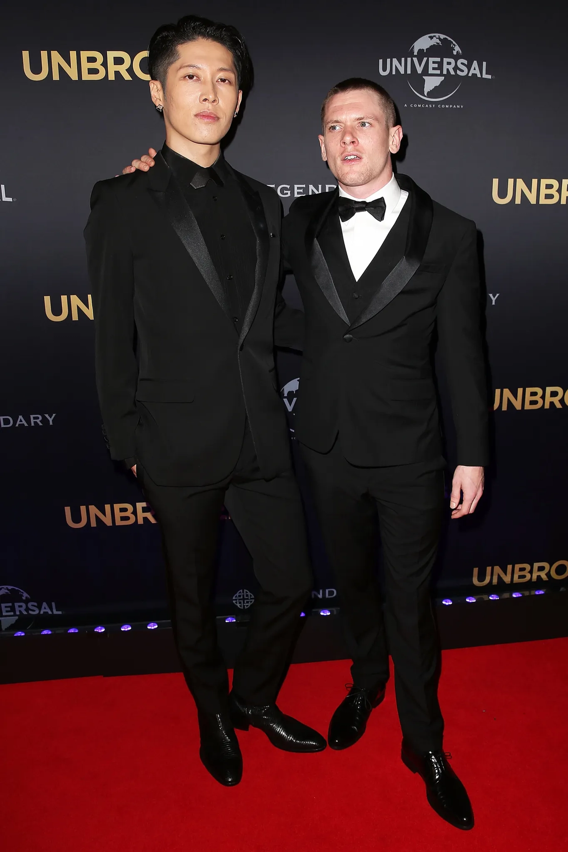 Jack O'Connell and Miyavi at an event for Unbroken (2014)