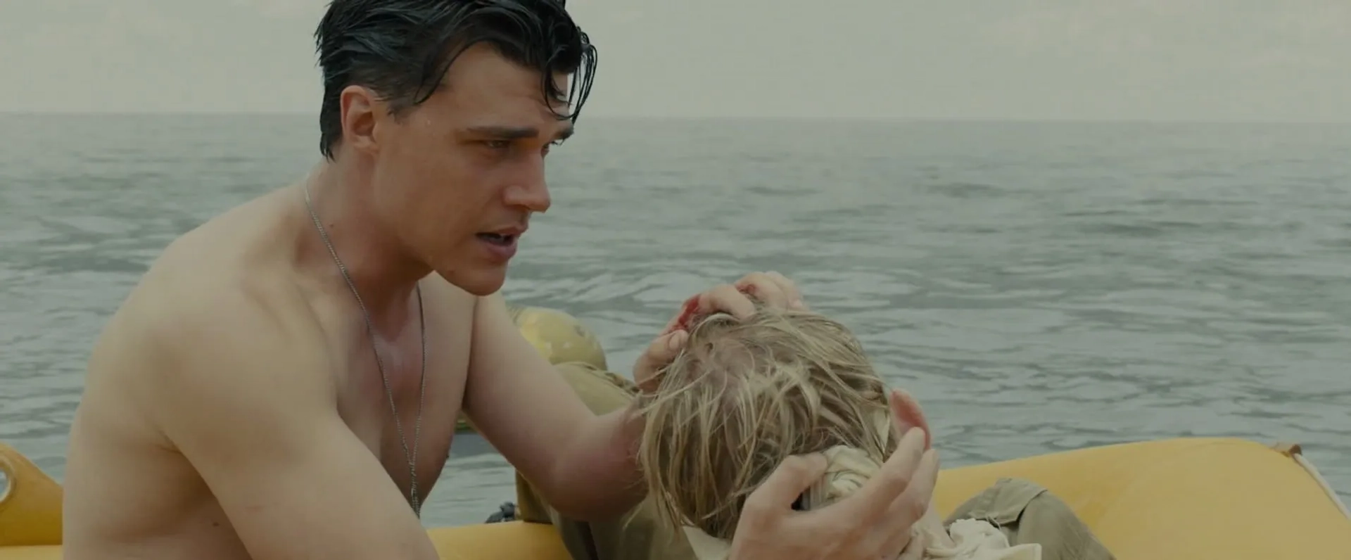 Finn Wittrock and Domhnall Gleeson in Unbroken (2014)