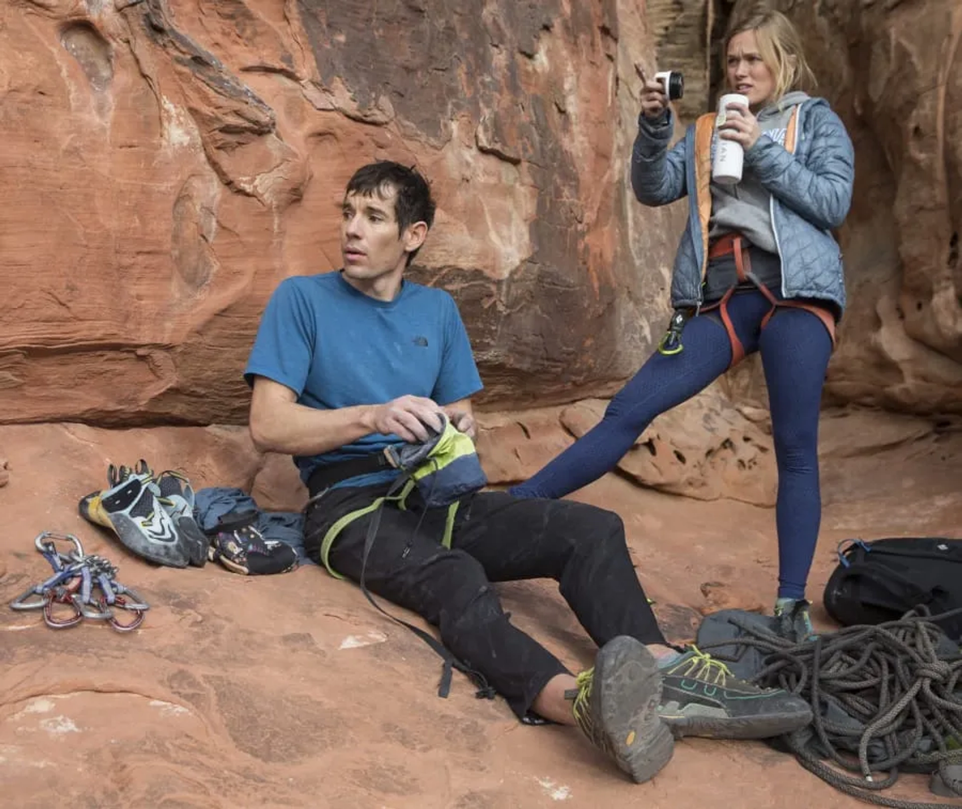 Sanni McCandless and Alex Honnold in Free Solo (2018)