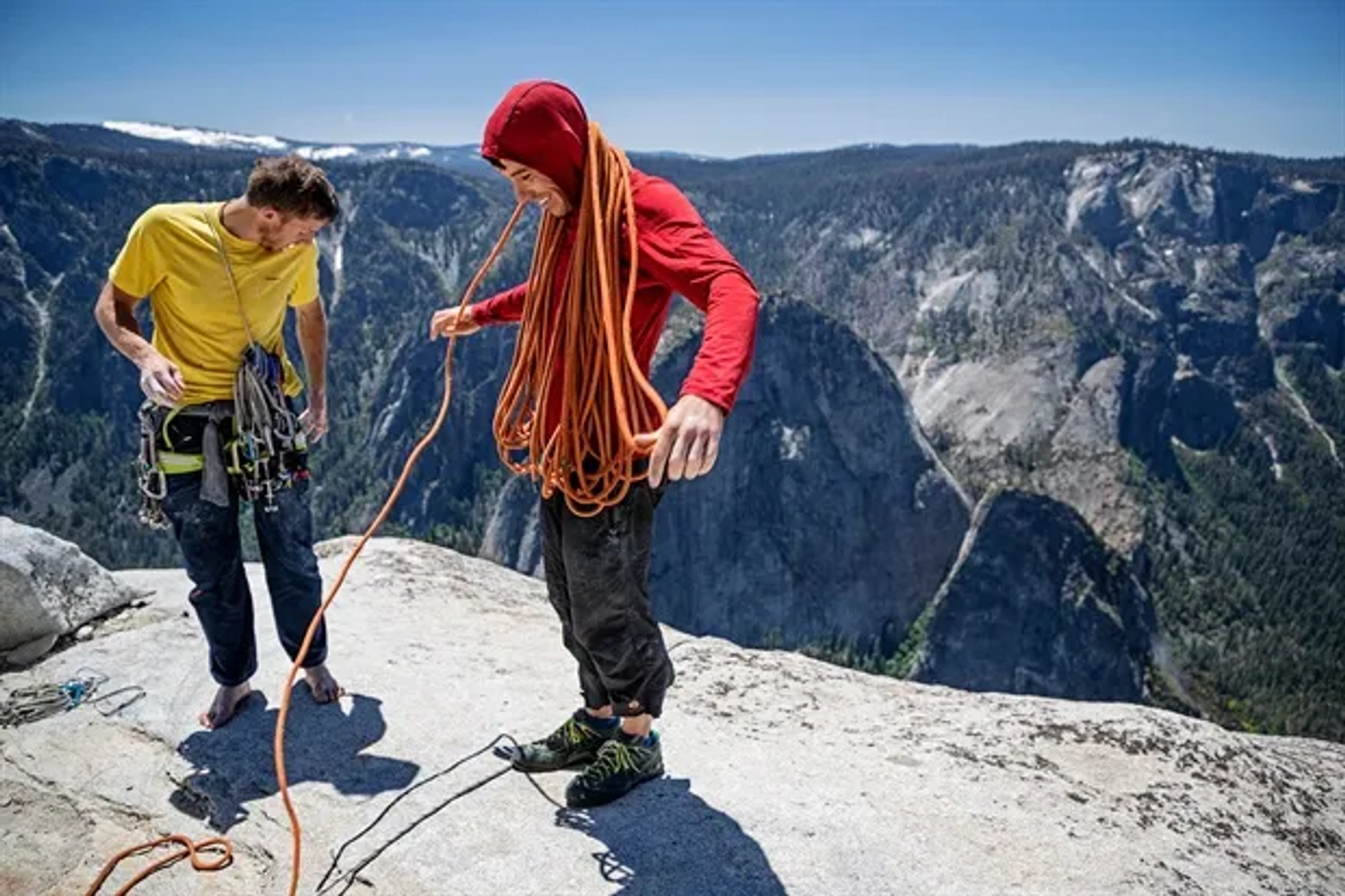 Tommy Caldwell and Alex Honnold in Free Solo (2018)