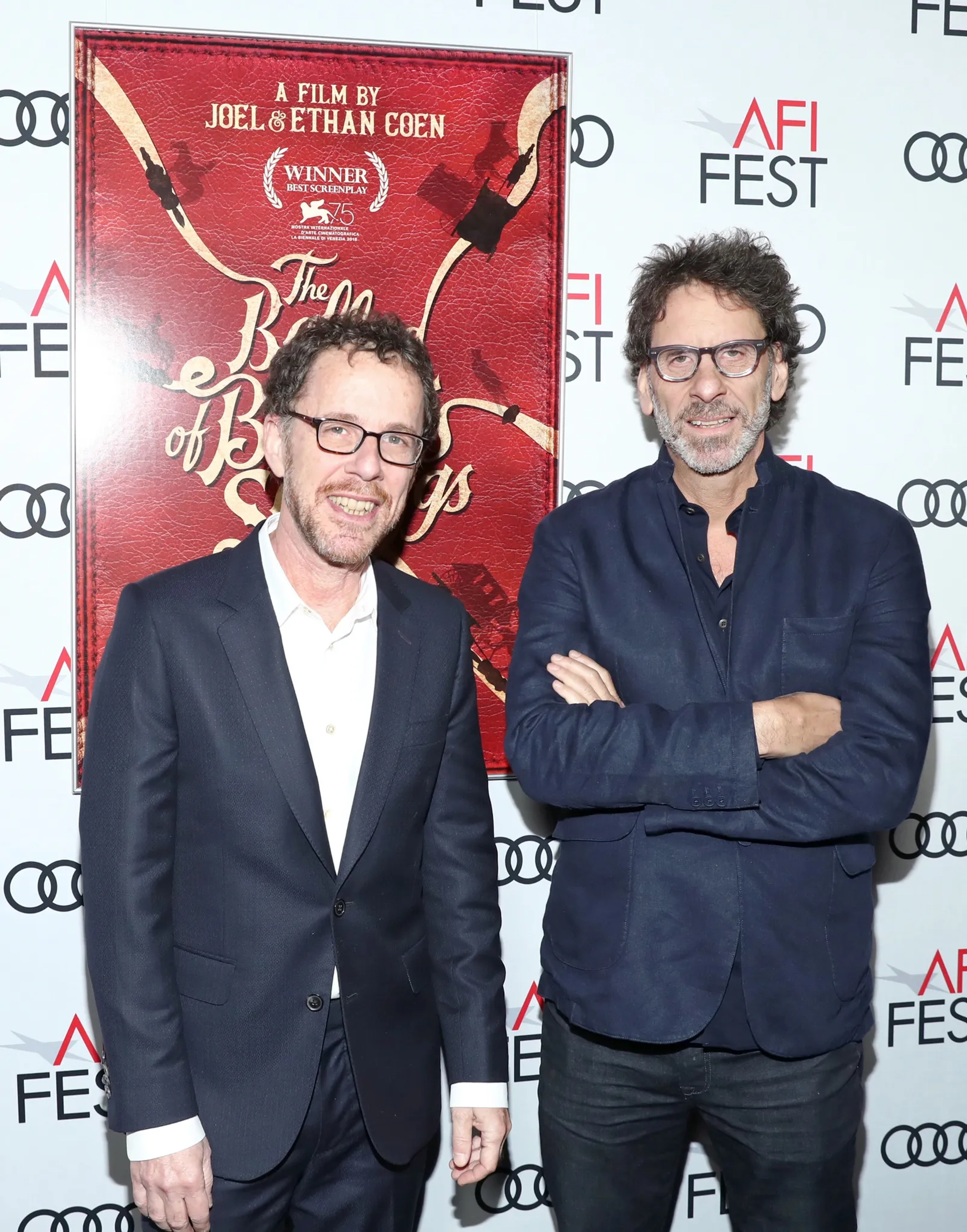 Ethan Coen and Joel Coen at an event for The Ballad of Buster Scruggs (2018)