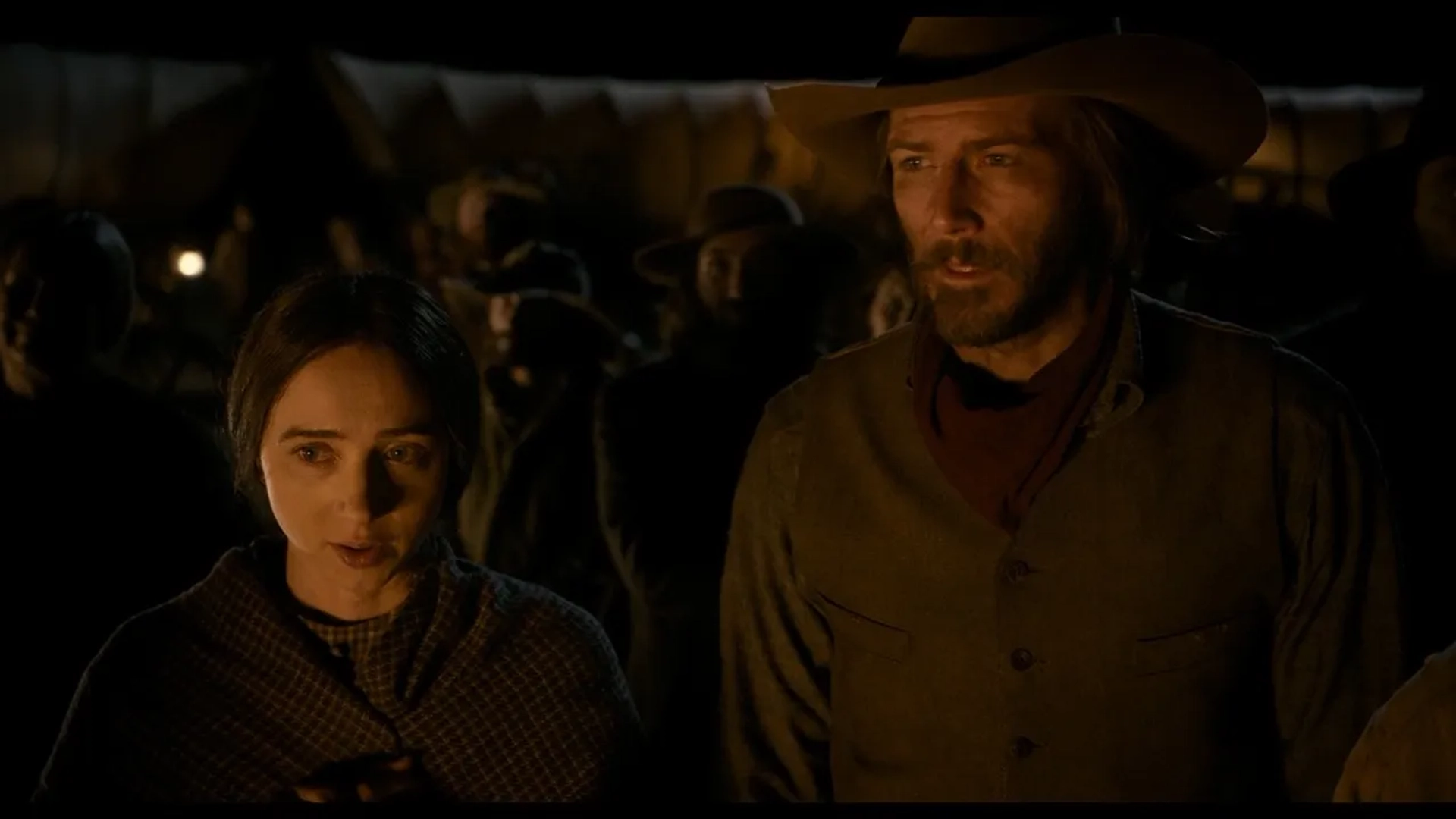 Zoe Kazan and Bill Heck in The Ballad of Buster Scruggs (2018)