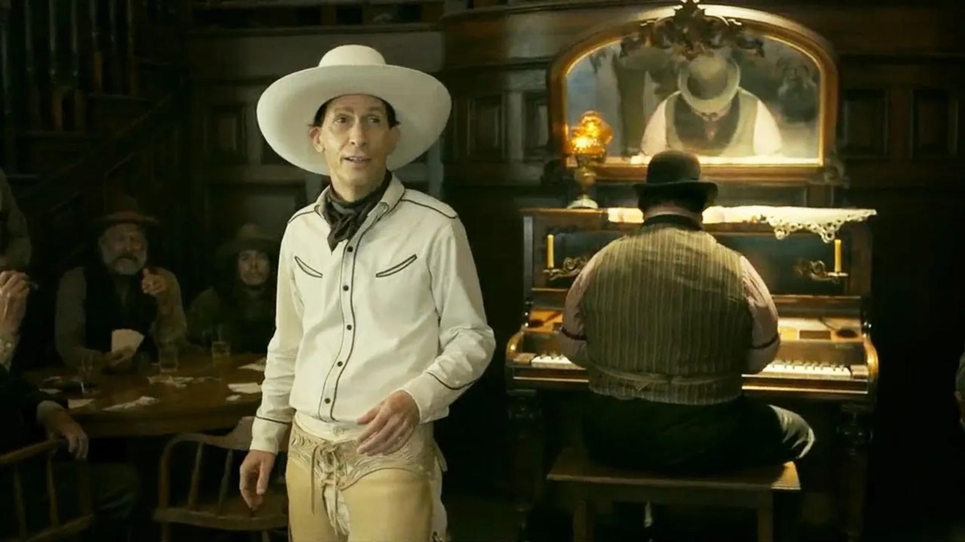 E.E. Bell and Tim Blake Nelson in The Ballad of Buster Scruggs (2018)