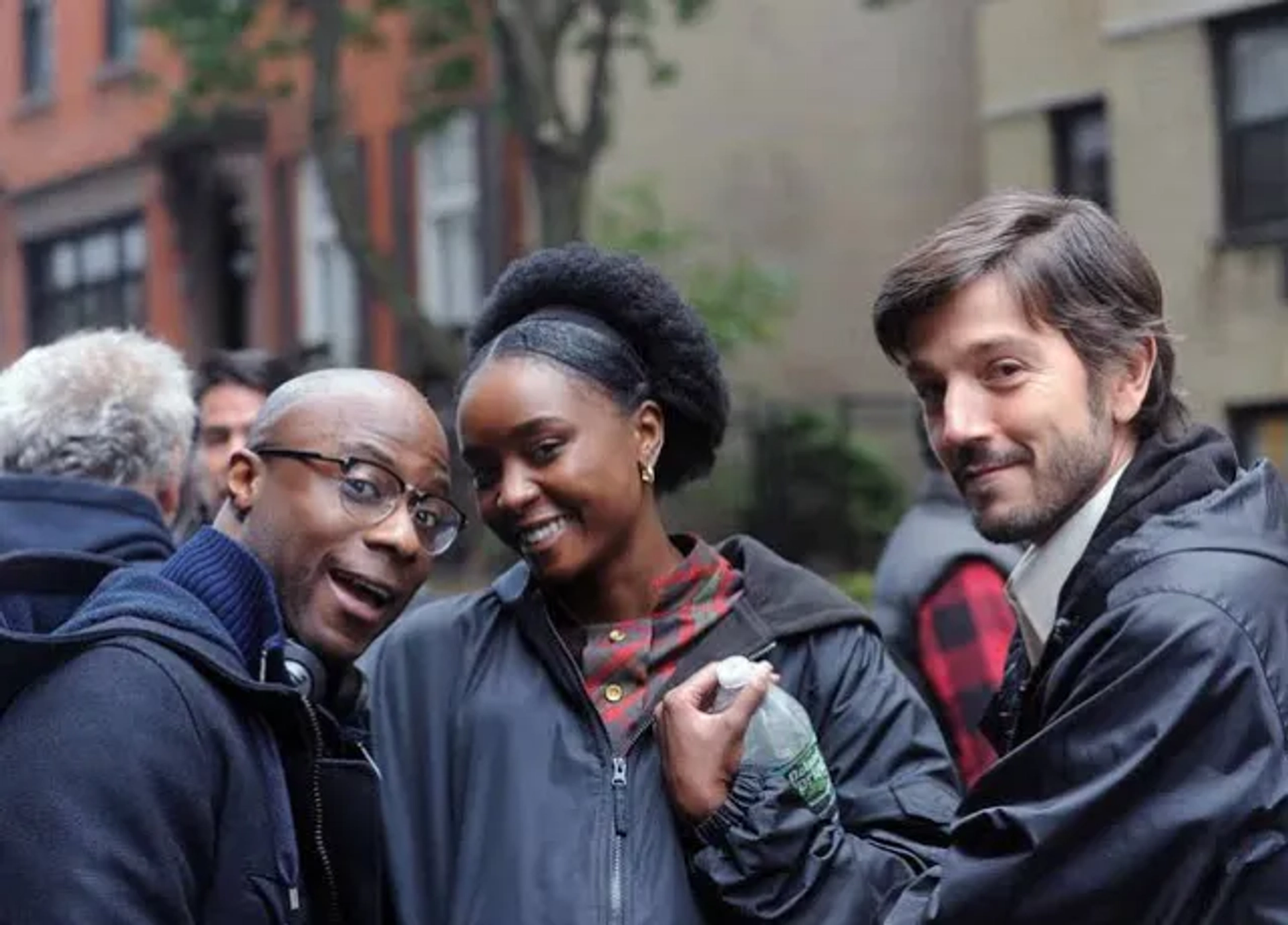 Diego Luna, Barry Jenkins, and KiKi Layne in If Beale Street Could Talk (2018)