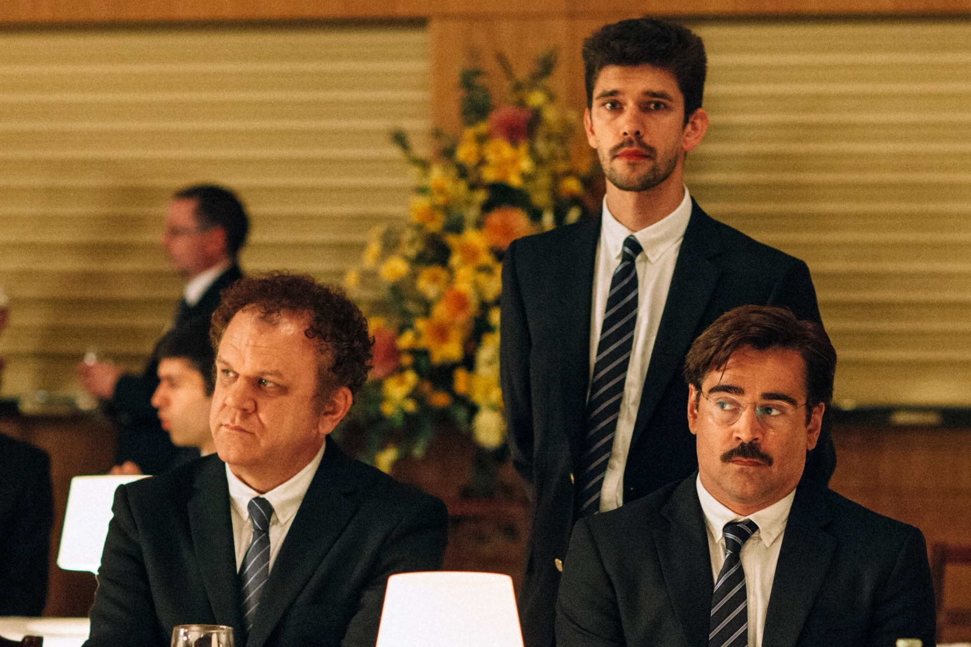 John C. Reilly, Colin Farrell, and Ben Whishaw in The Lobster (2015)