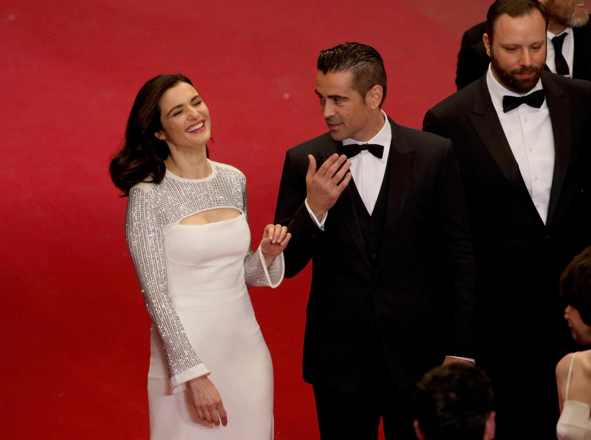 Rachel Weisz, Colin Farrell, and Yorgos Lanthimos at an event for The Lobster (2015)