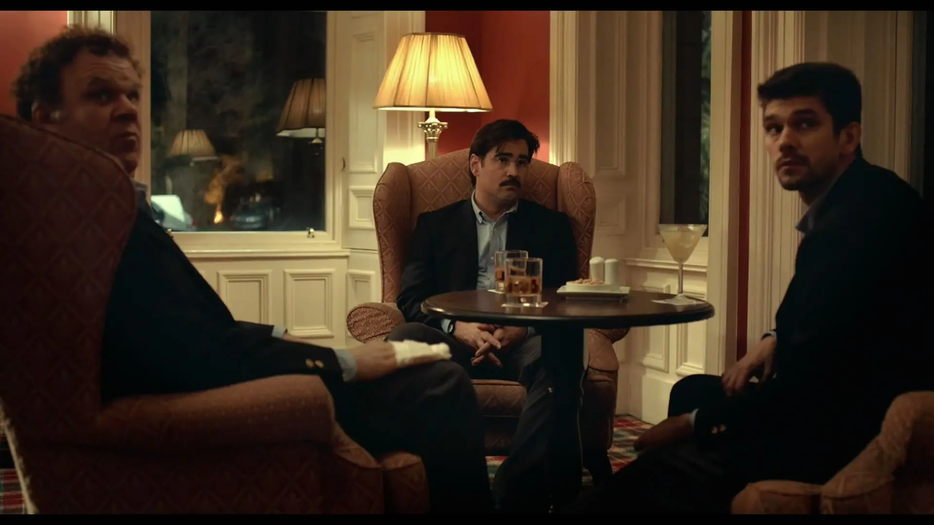 John C. Reilly, Colin Farrell, and Ben Whishaw in The Lobster (2015)