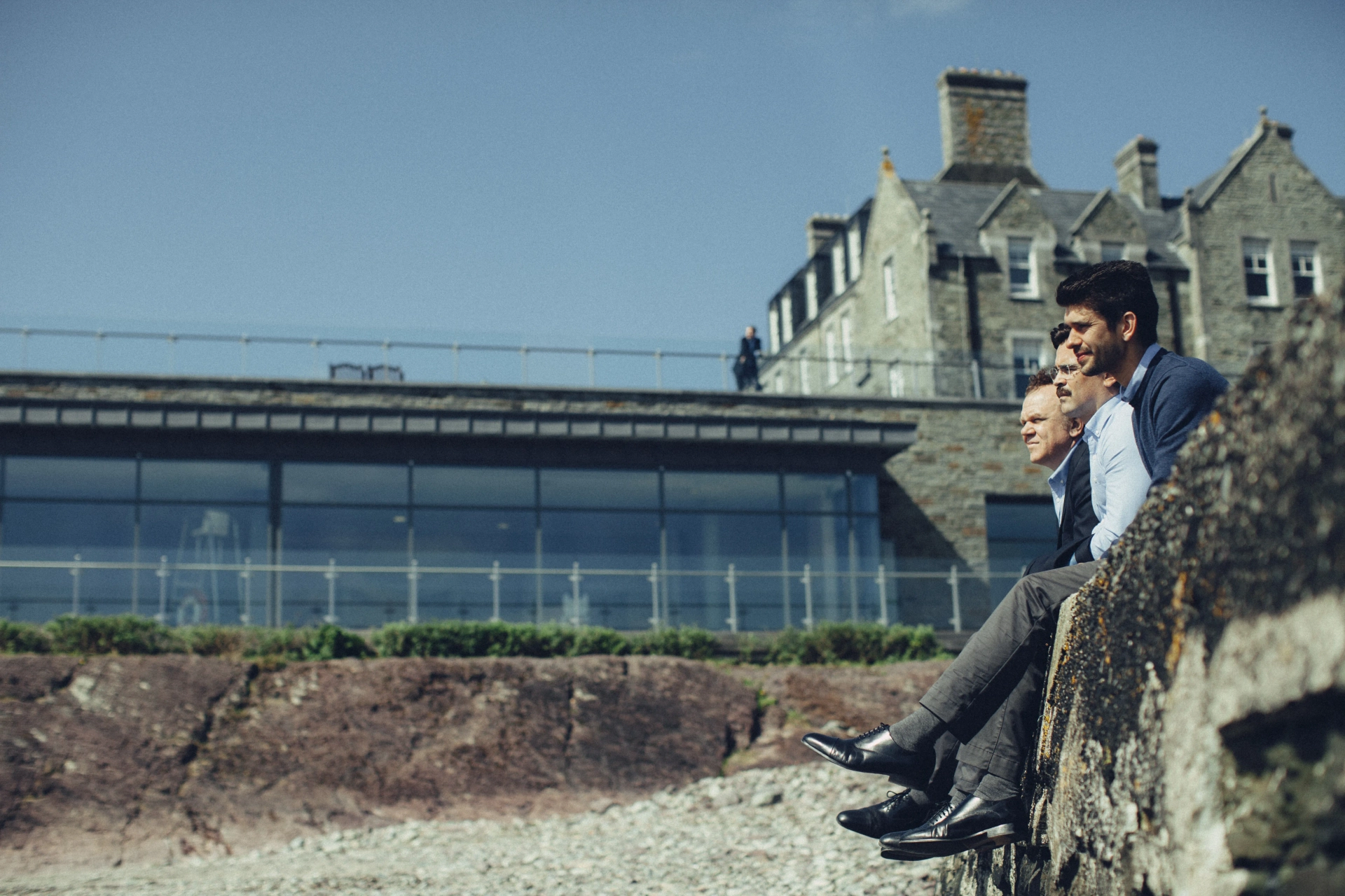 John C. Reilly, Colin Farrell, and Ben Whishaw in The Lobster (2015)