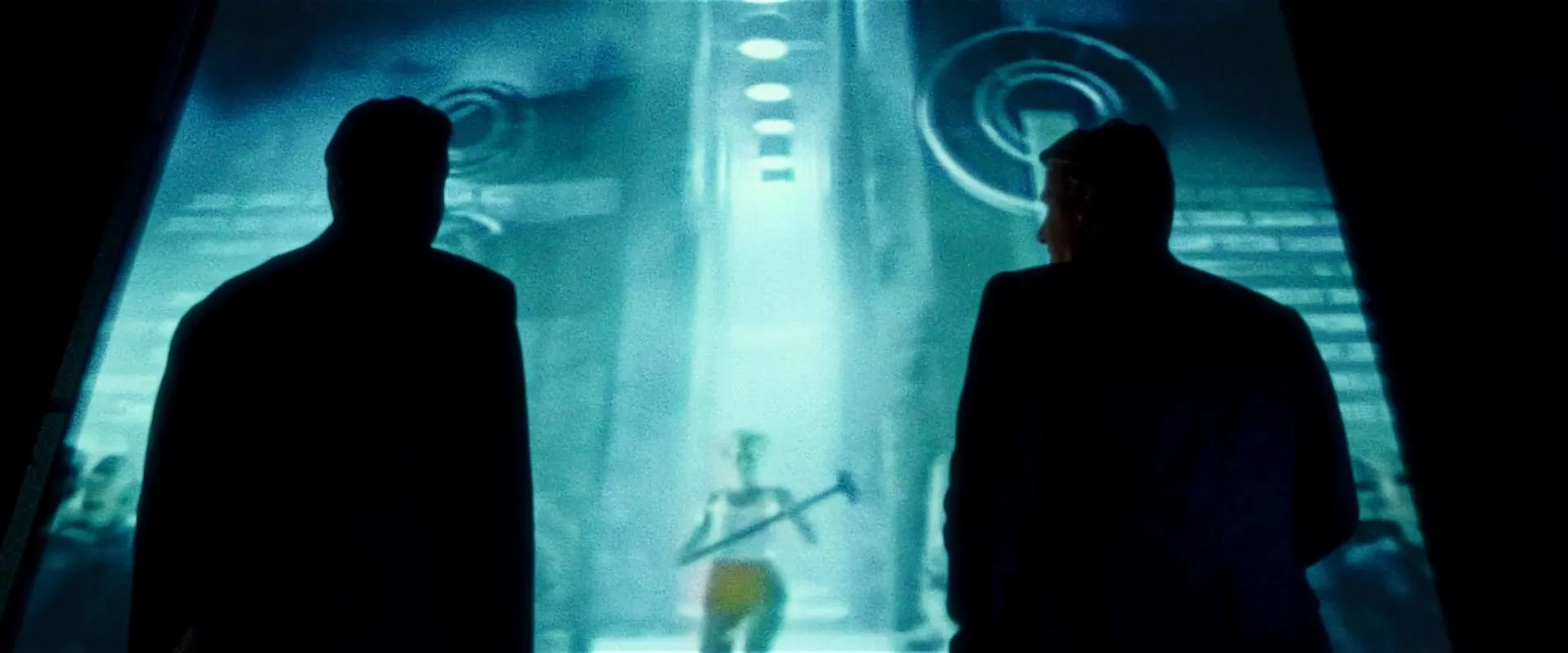 Jeff Daniels and Michael Fassbender in Steve Jobs (2015)