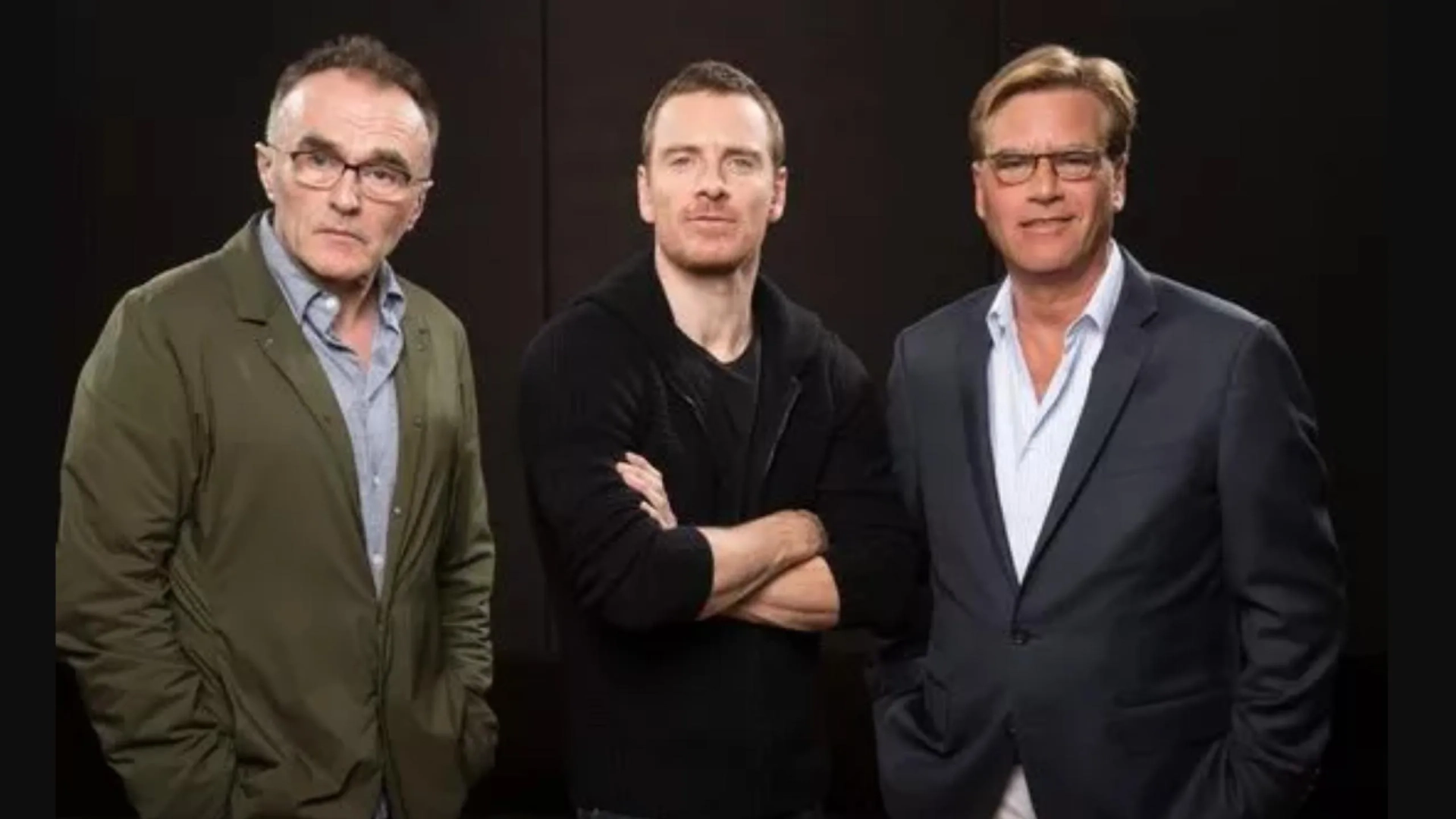 Danny Boyle and Michael Fassbender at an event for Steve Jobs (2015)