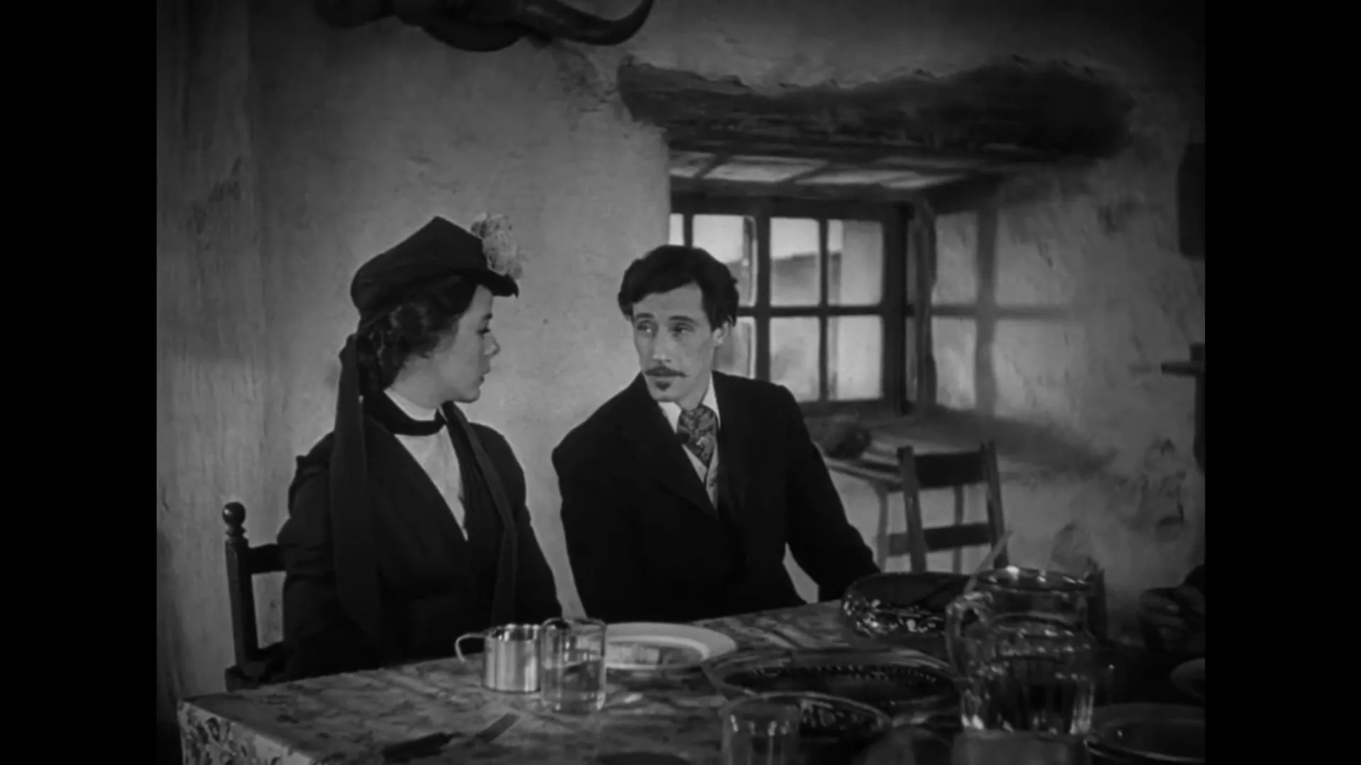 John Carradine and Louise Platt in Stagecoach (1939)