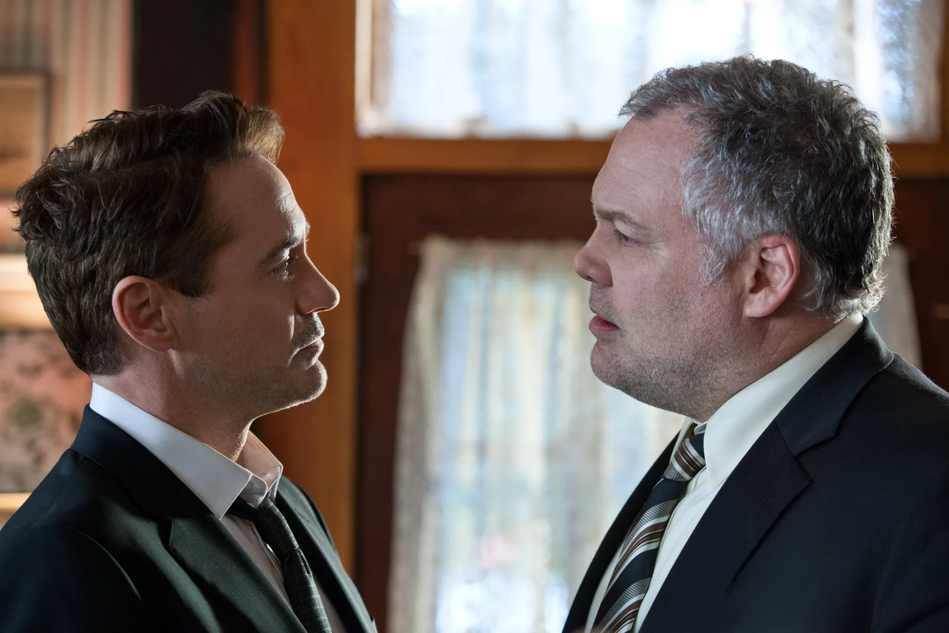 Vincent D'Onofrio and Robert Downey Jr. in The Judge (2014)