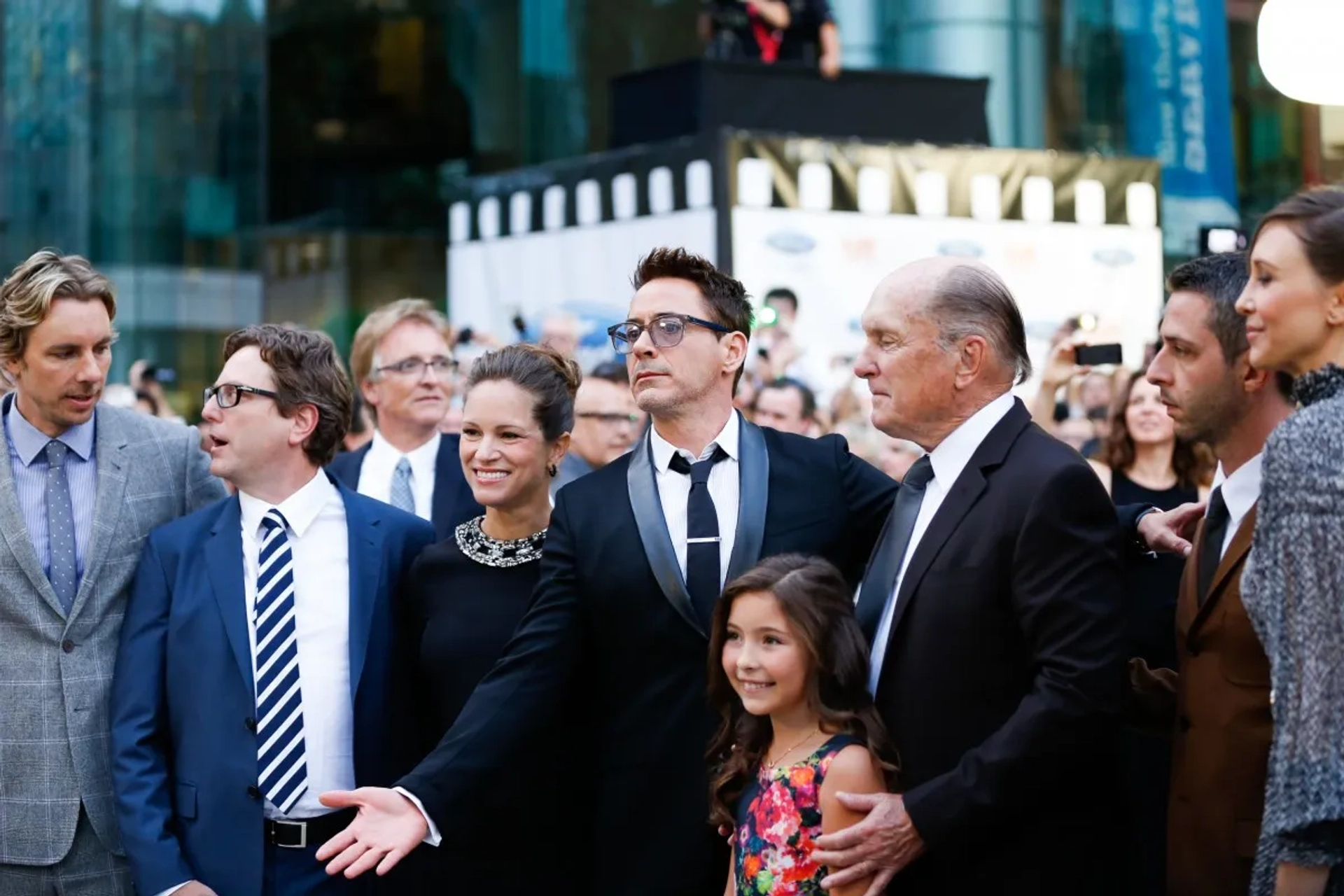 Emma Tremblay and the cast of The Judge at the TIFF premiere.