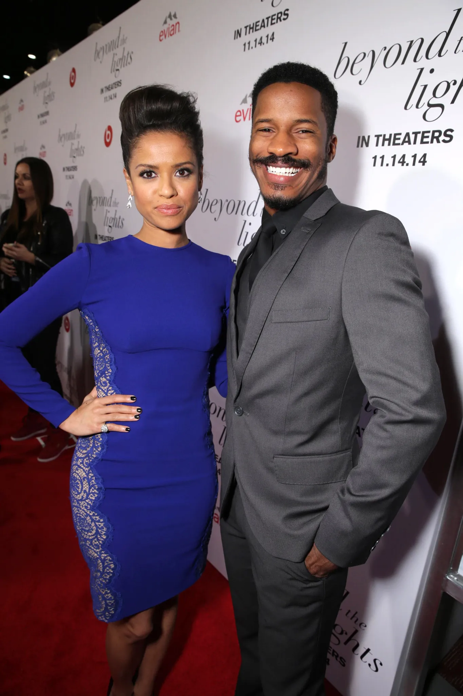 Nate Parker and Gugu Mbatha-Raw at an event for Beyond the Lights (2014)