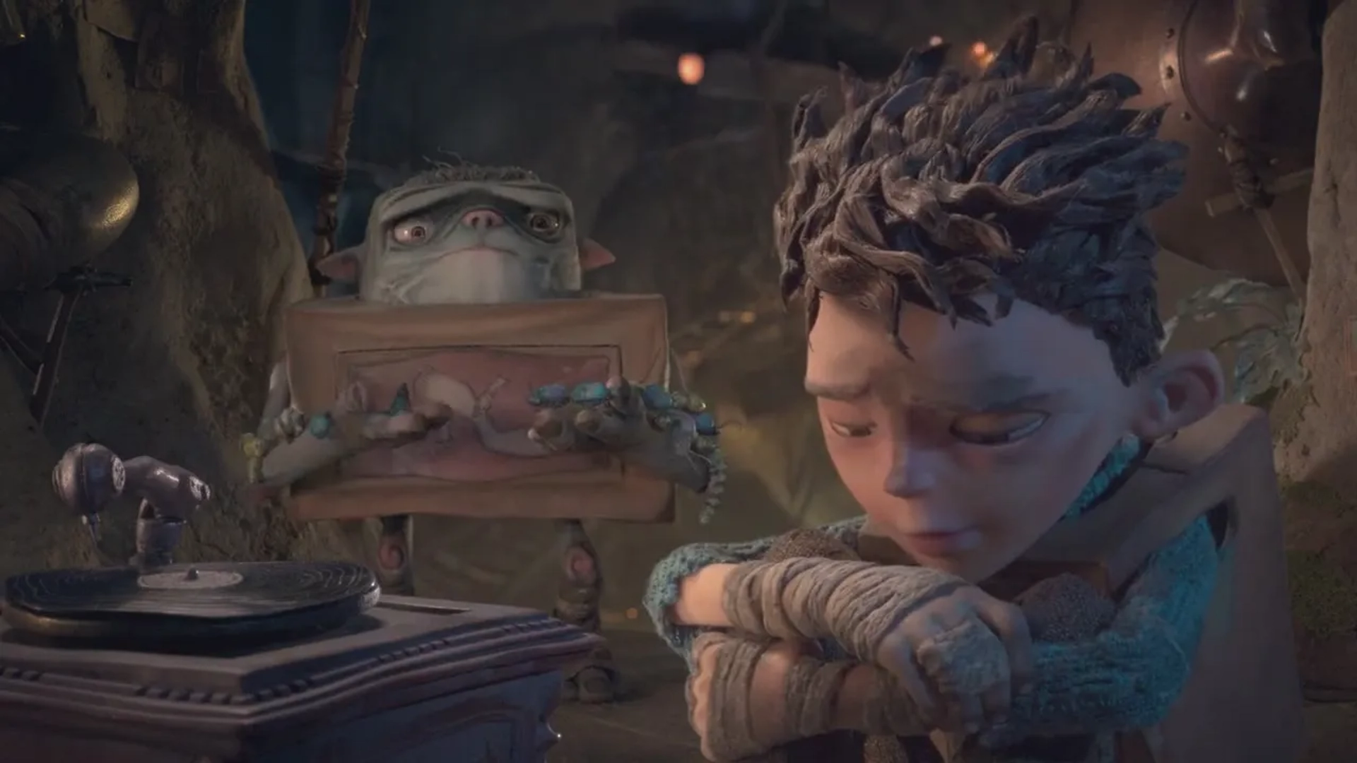 Steve Blum and Isaac Hempstead Wright in The Boxtrolls (2014)