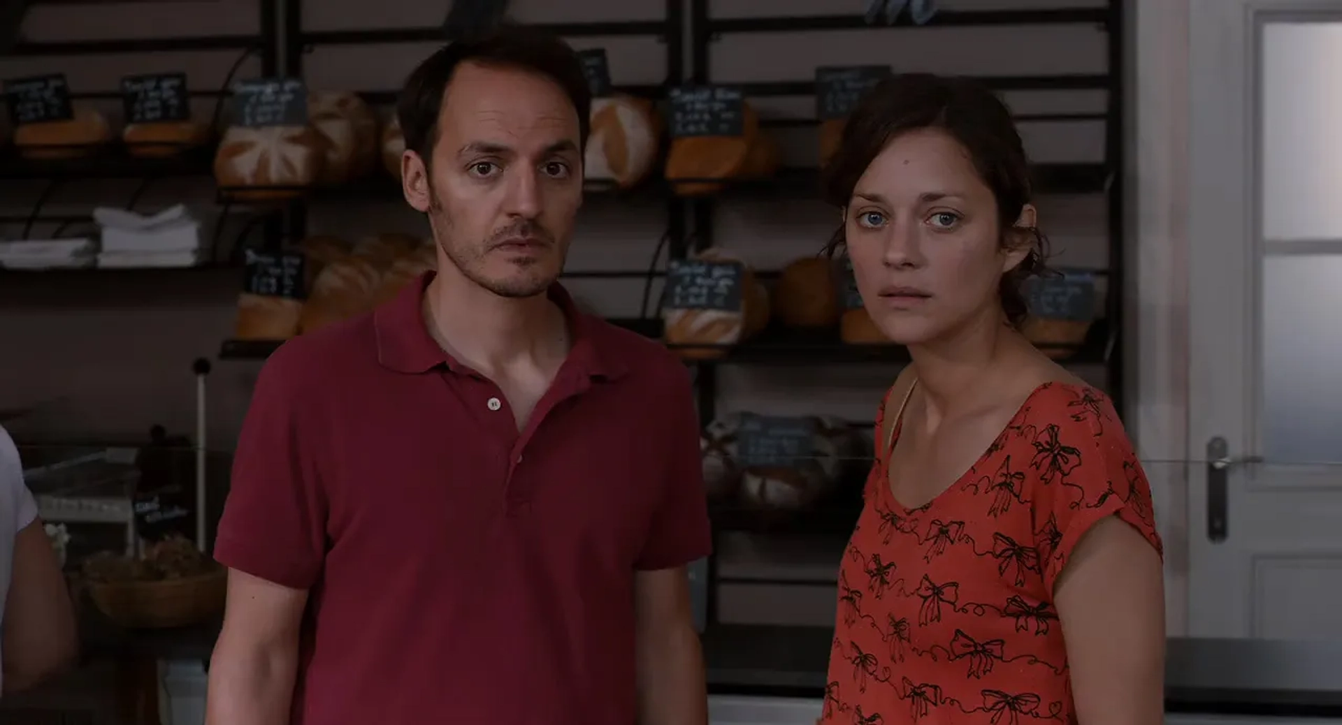 Marion Cotillard and Fabrizio Rongione in Two Days, One Night (2014)