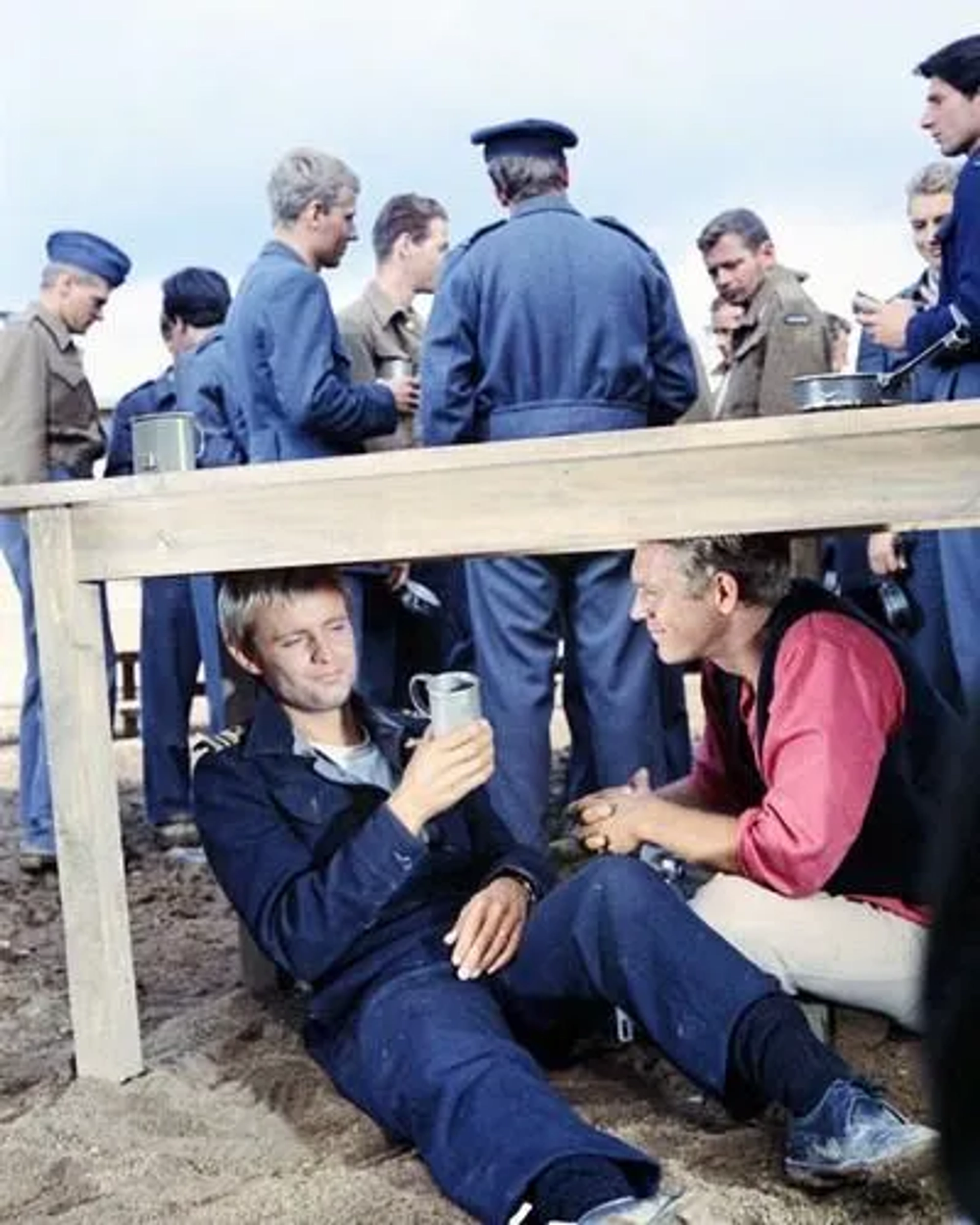 Steve McQueen and David McCallum in The Great Escape (1963)