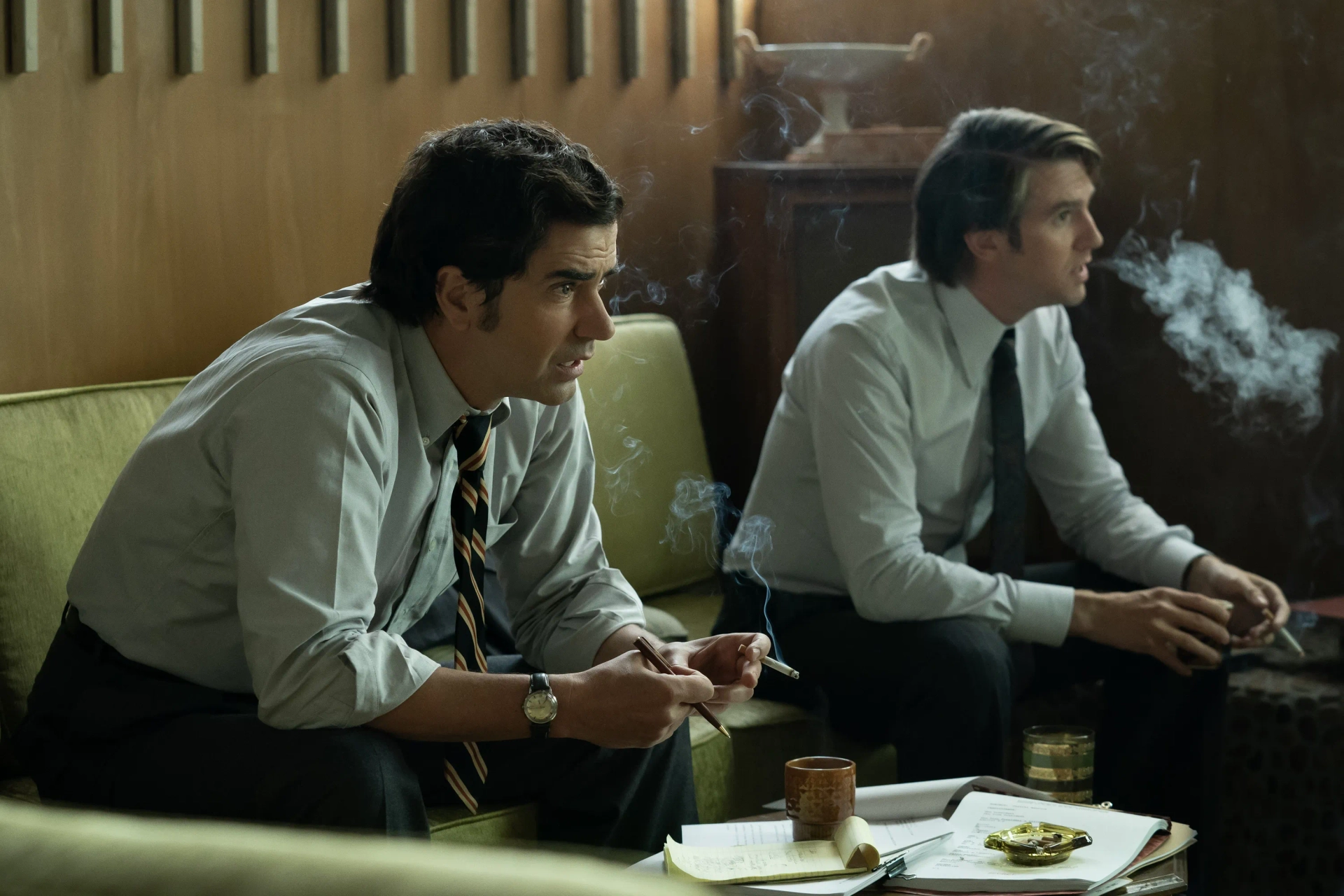 Hamish Linklater and Dan Stevens in Gaslit (2022)