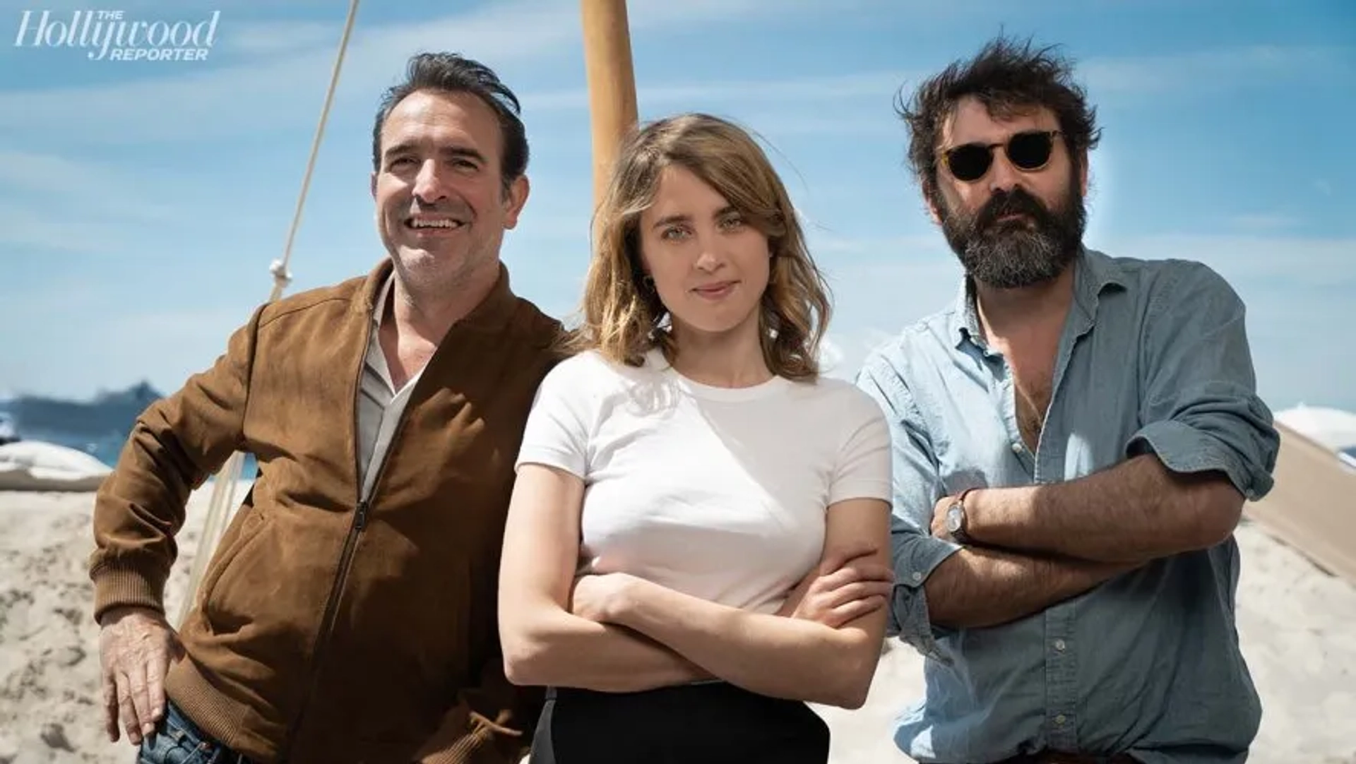 Jean Dujardin, Quentin Dupieux, and Adèle Haenel at an event for Deerskin (2019)