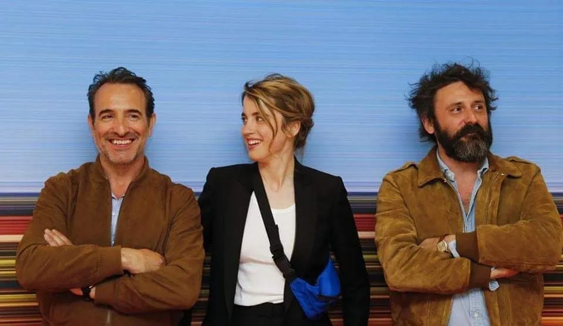 Jean Dujardin, Quentin Dupieux, and Adèle Haenel at an event for Deerskin (2019)