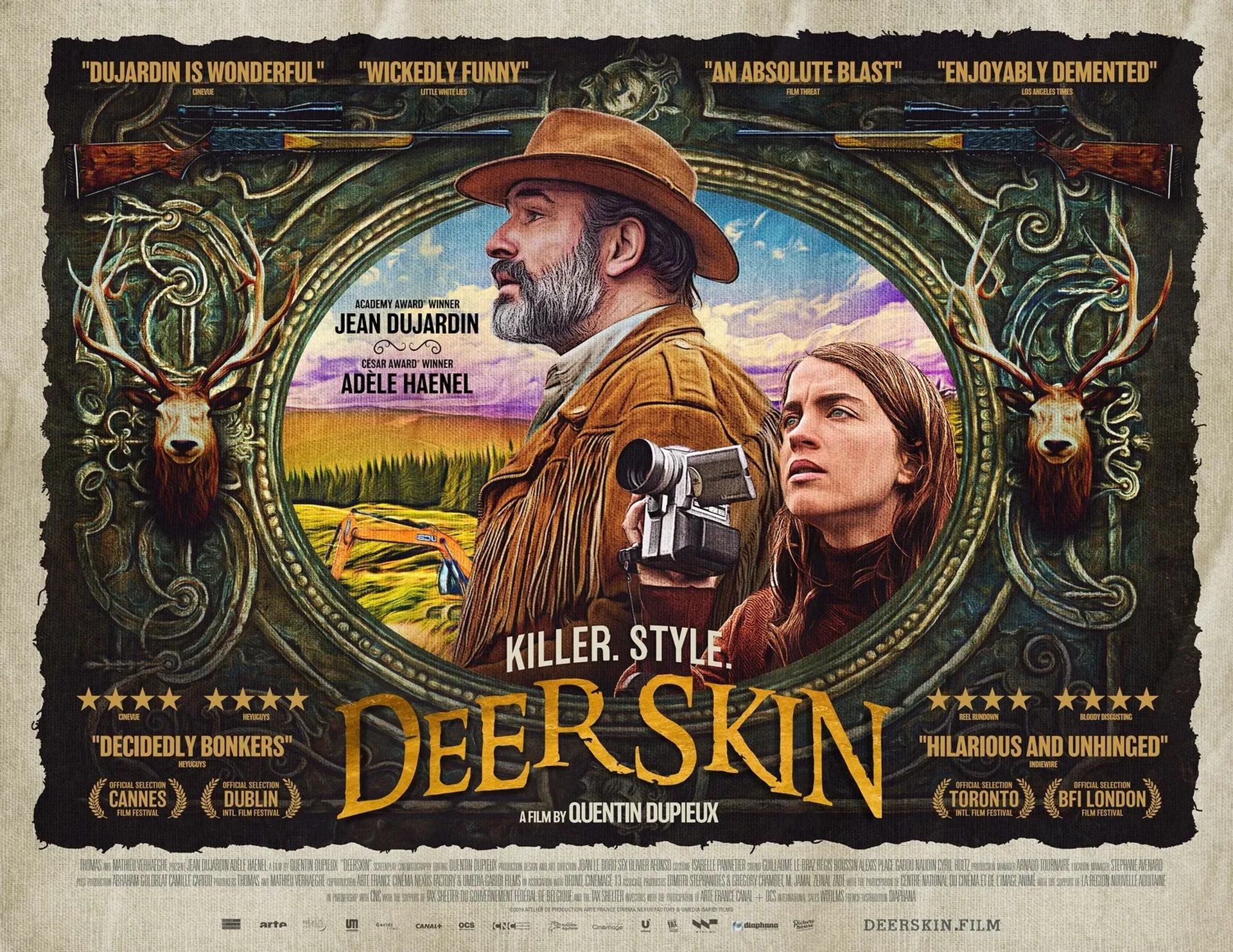 Jean Dujardin and Adèle Haenel in Deerskin (2019)