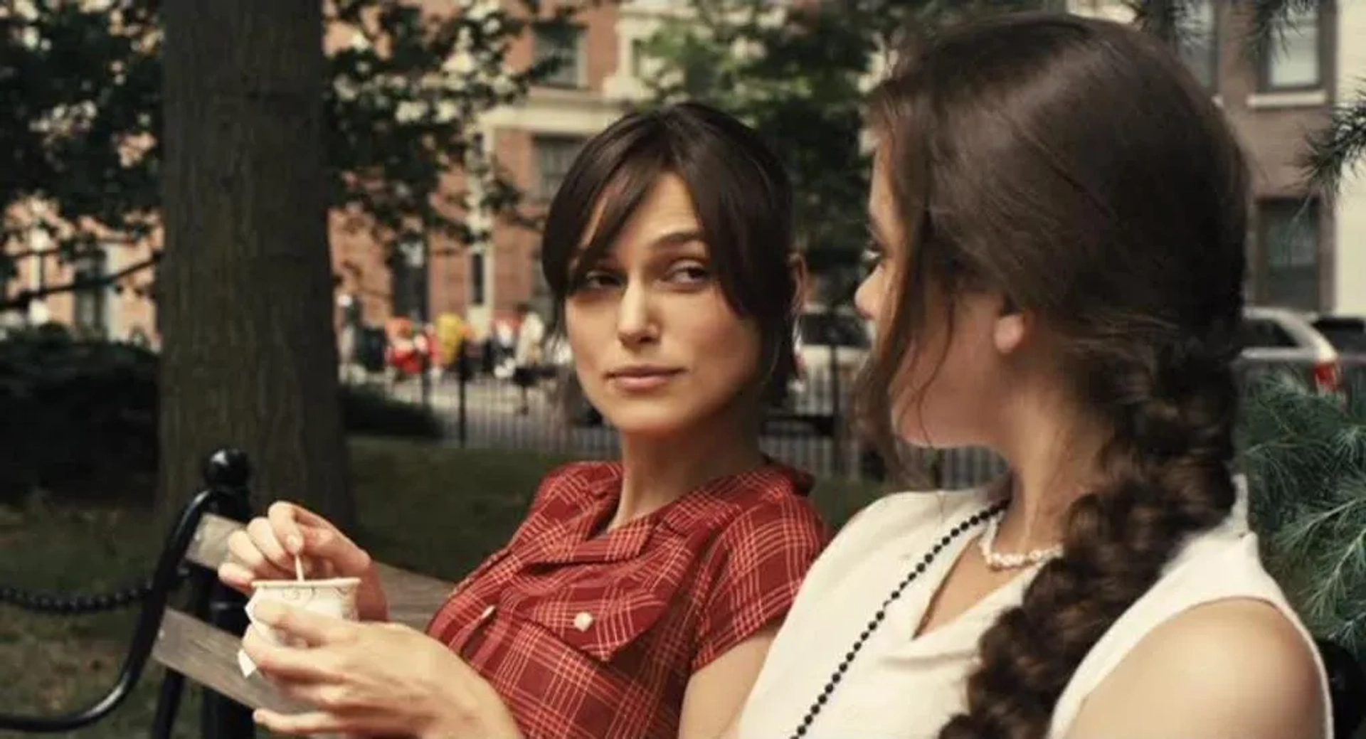 Keira Knightley and Hailee Steinfeld in Begin Again (2013)