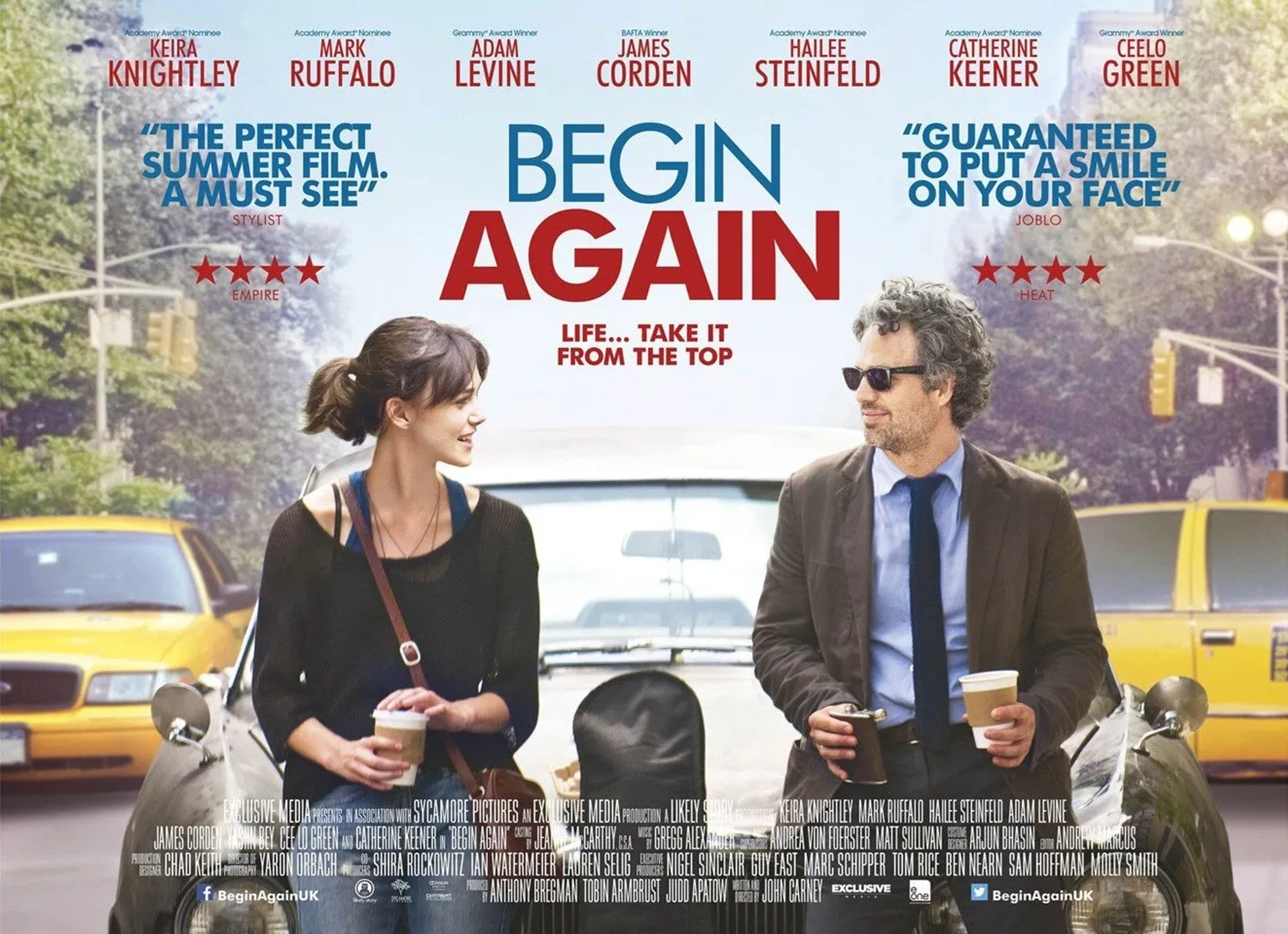 Keira Knightley and Mark Ruffalo in Begin Again (2013)