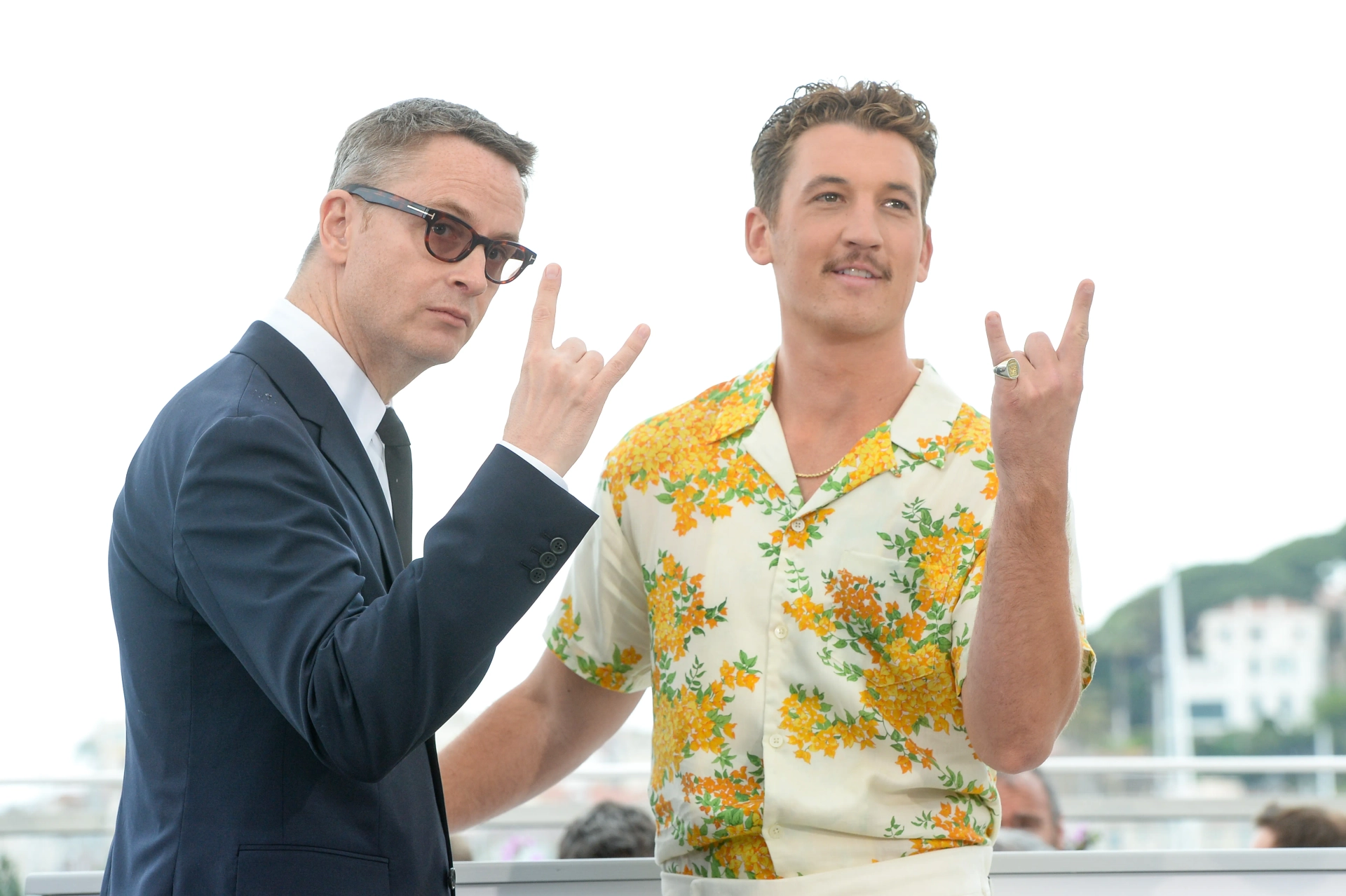 Nicolas Winding Refn and Miles Teller at an event for Too Old to Die Young (2019)