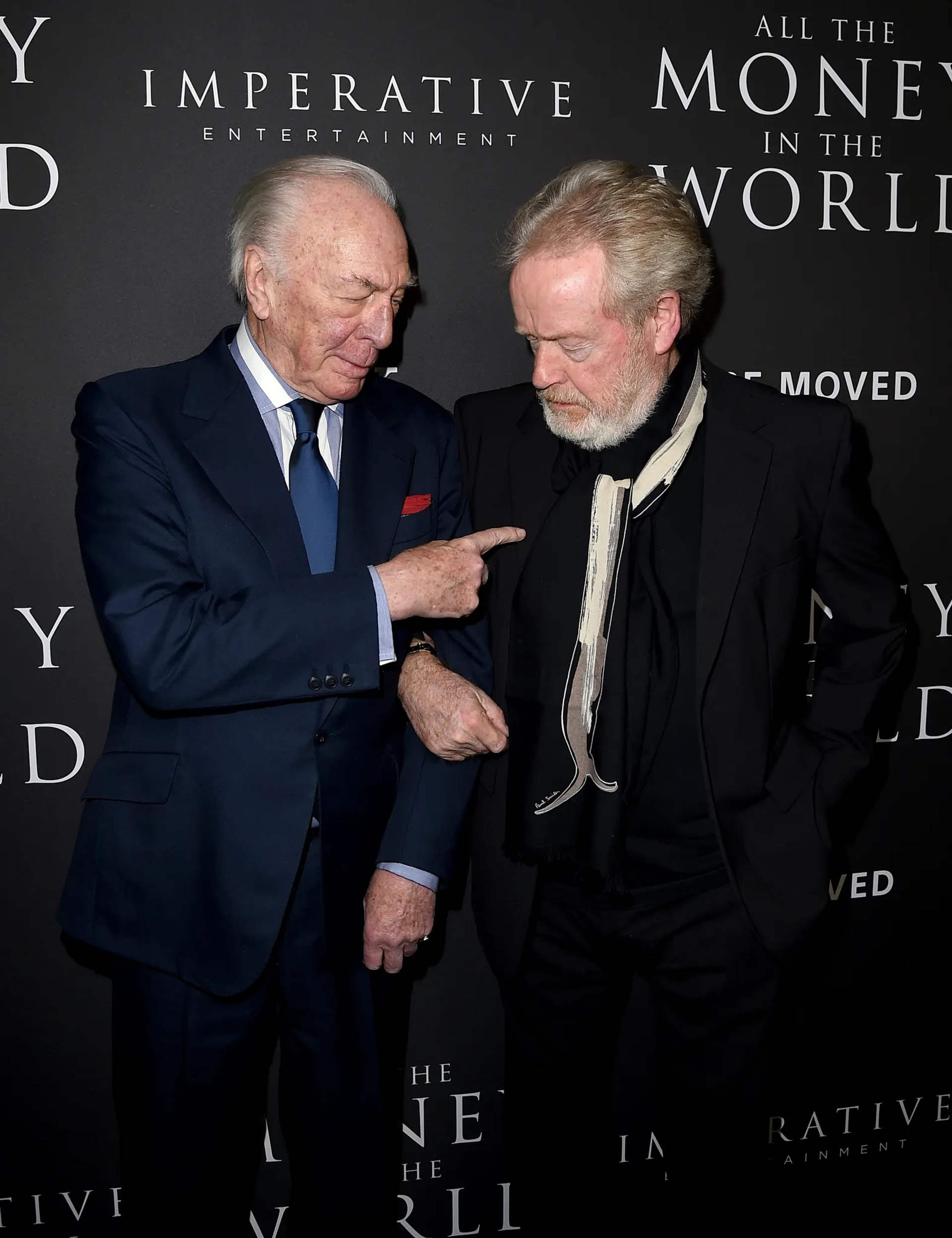 Ridley Scott and Christopher Plummer at an event for All the Money in the World (2017)