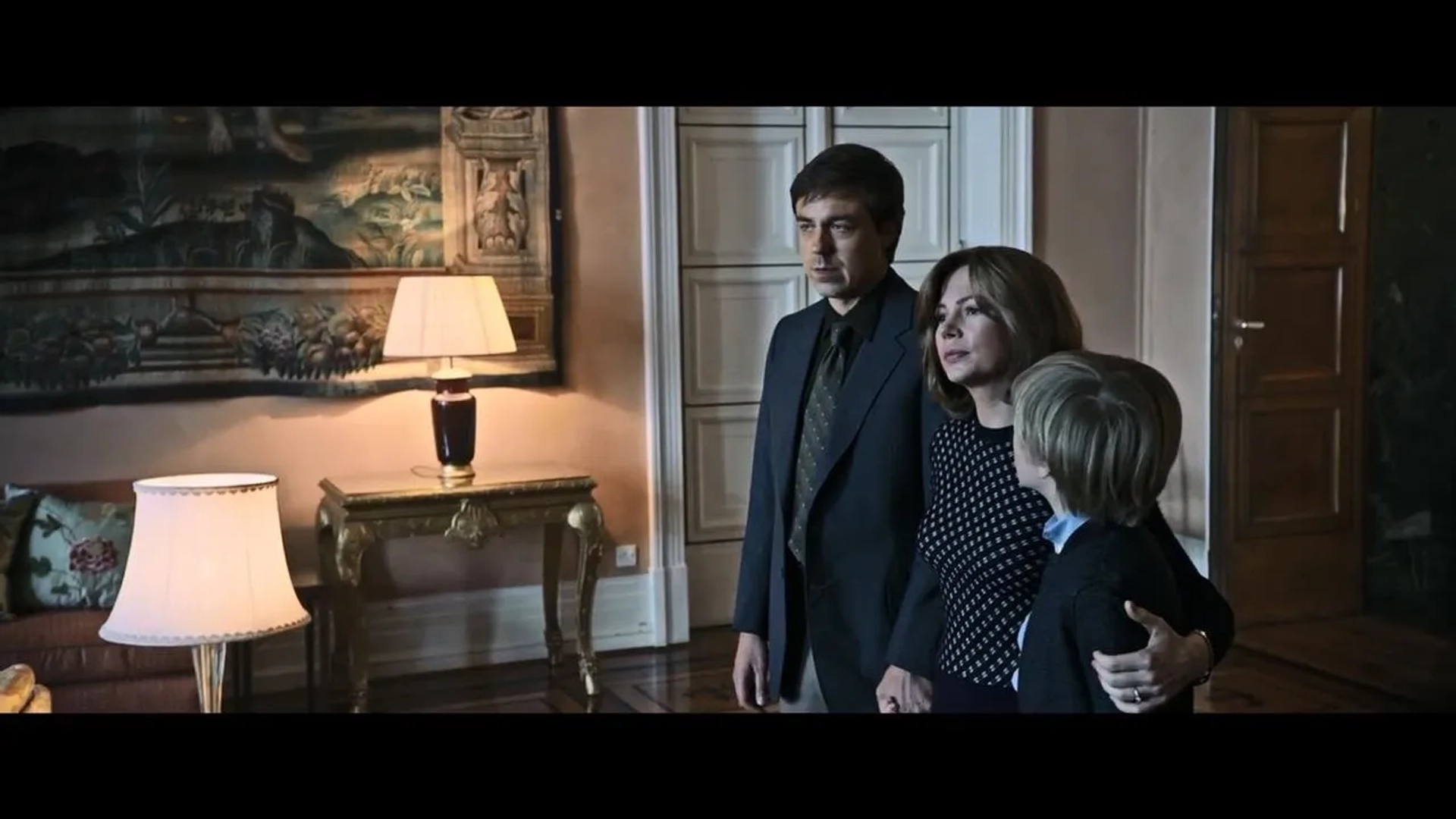 Michelle Williams, Andrew Buchan, and Charlie Shotwell in All the Money in the World (2017)