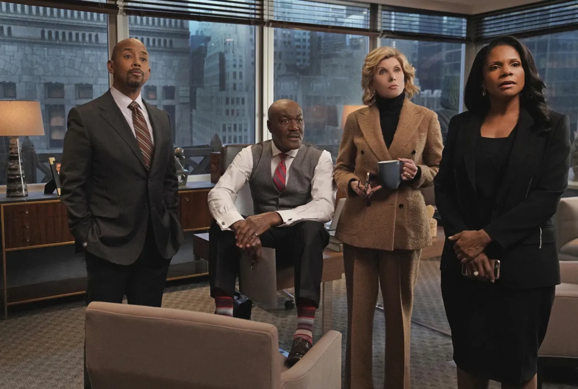 Christine Baranski, Delroy Lindo, Michael Boatman, and Audra McDonald in The Good Fight (2017)