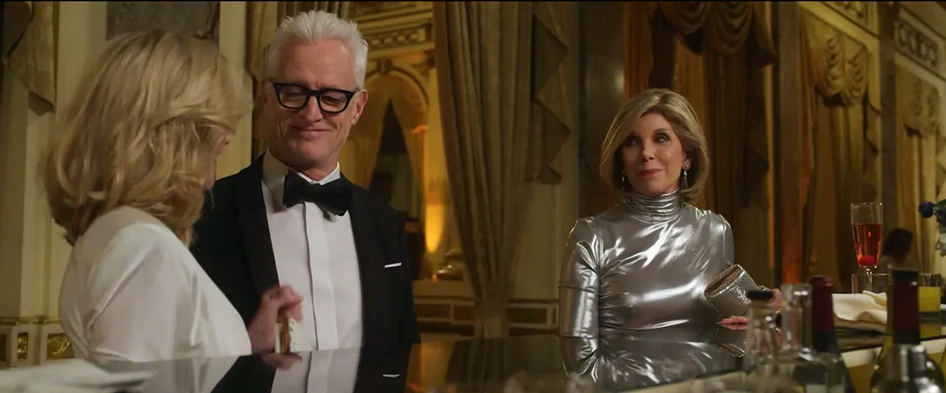 Christine Baranski and John Slattery in The Good Fight: The End of Eli Gold (2022)