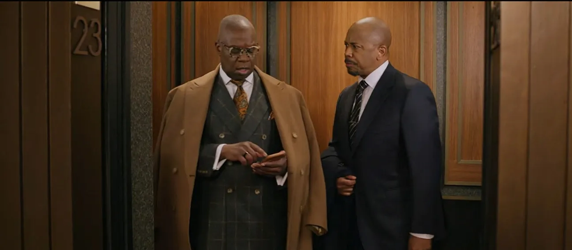 Michael Boatman and Andre Braugher in The Good Fight: The Beginning of the End (2022)