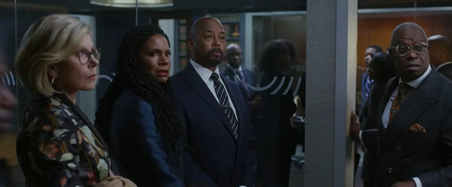 Christine Baranski, Michael Boatman, Andre Braugher, and Audra McDonald in The Good Fight: The Beginning of the End (2022)